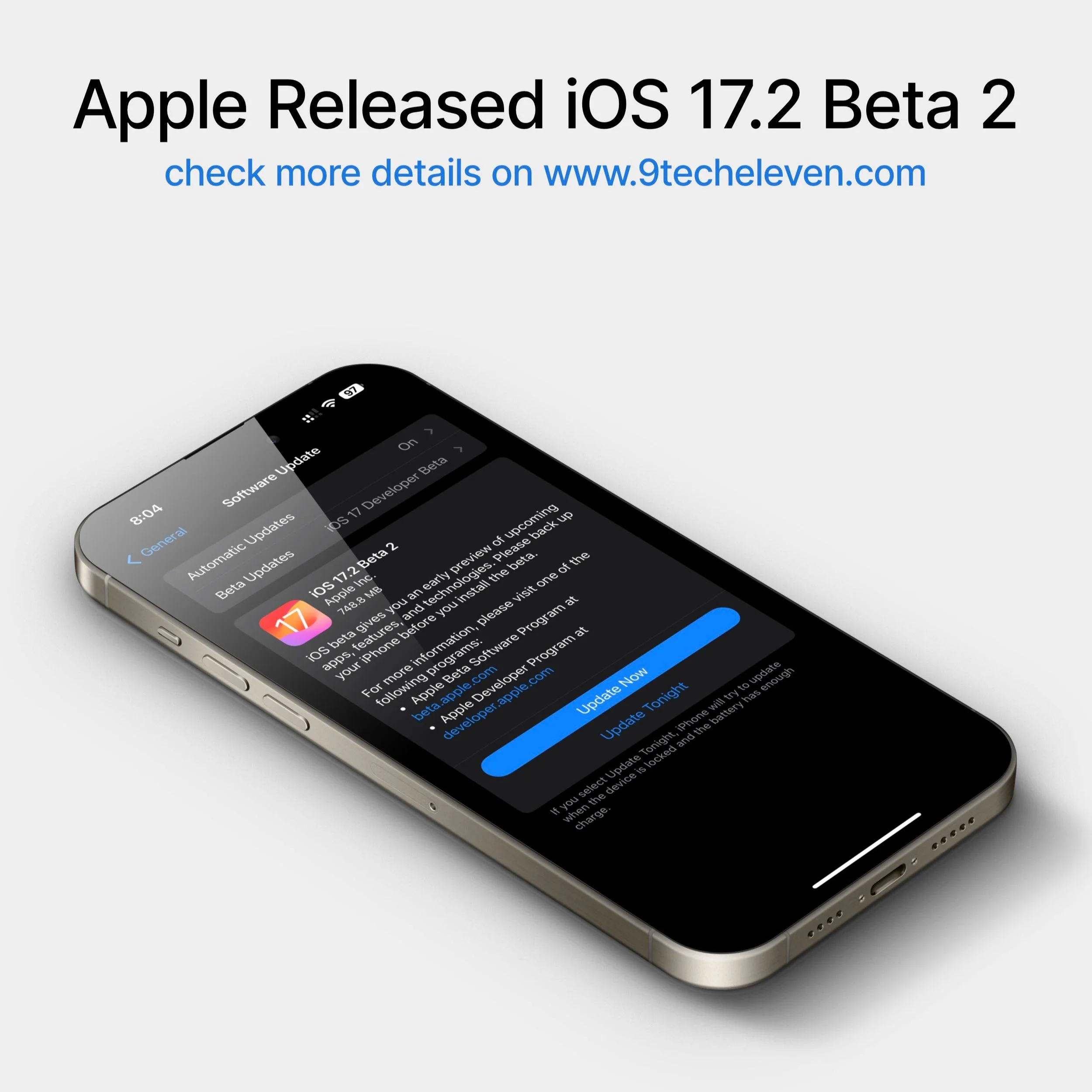 Apple releases iOS 17.2 Beta 2 - Spatial Video and More New Features