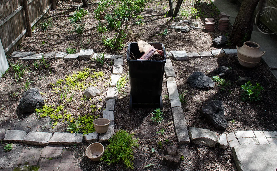 { Before } of the garden space