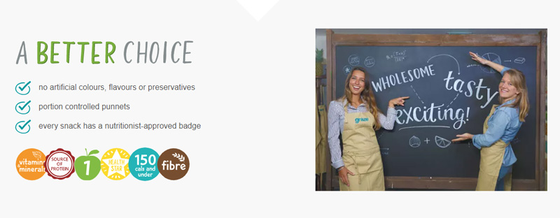 healthy snacking company graze clearly communicate to their target users, or customers