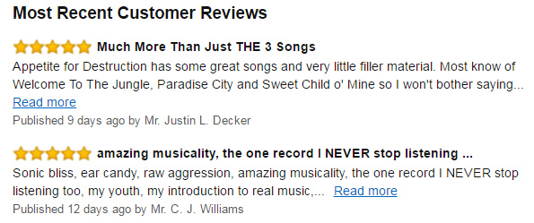 Amazon customer review