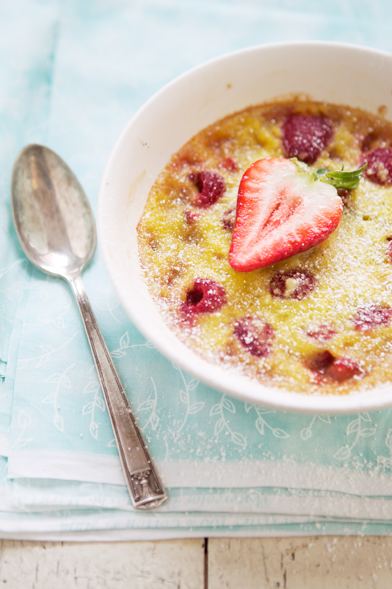 Crème amandine aux framboises