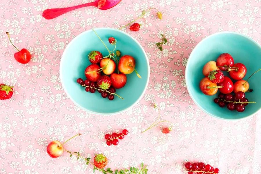 Bols de fruits rouges