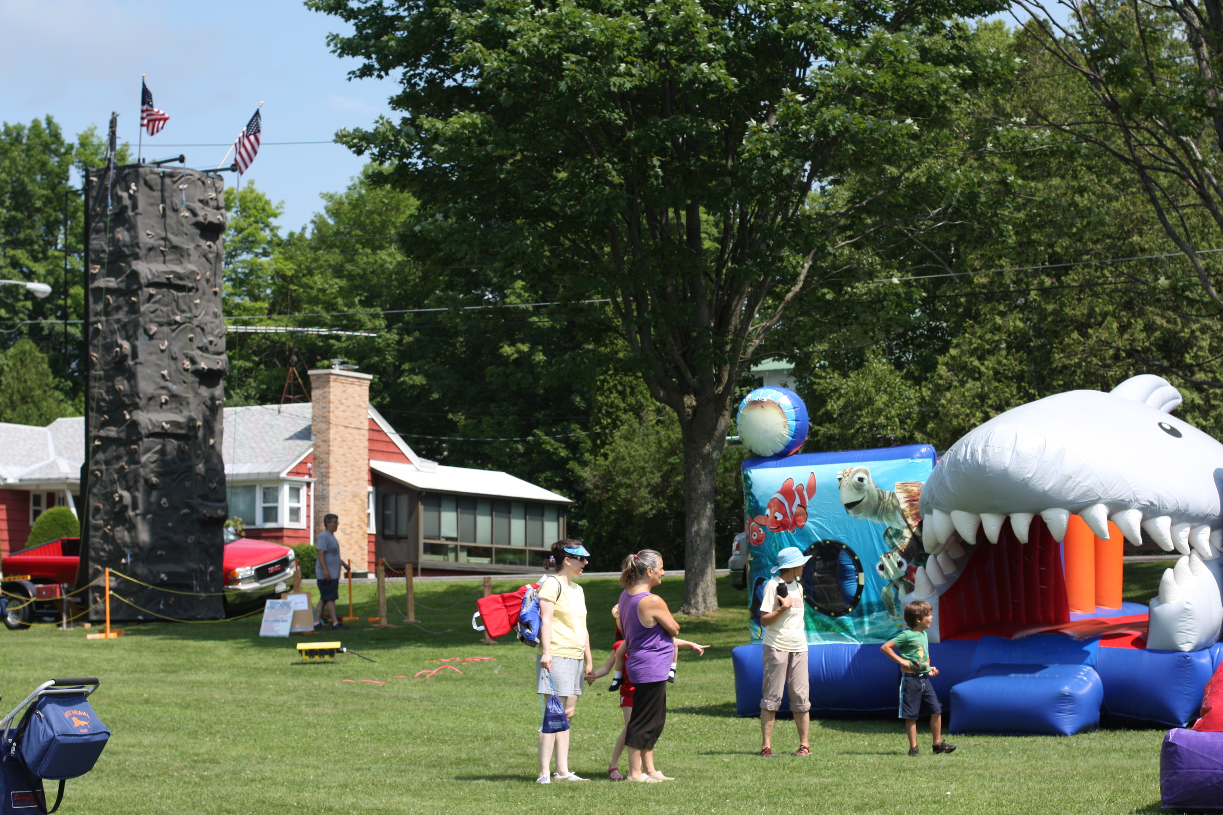A load of fun for kids. July 4th, Town Park. Schroon Lake.