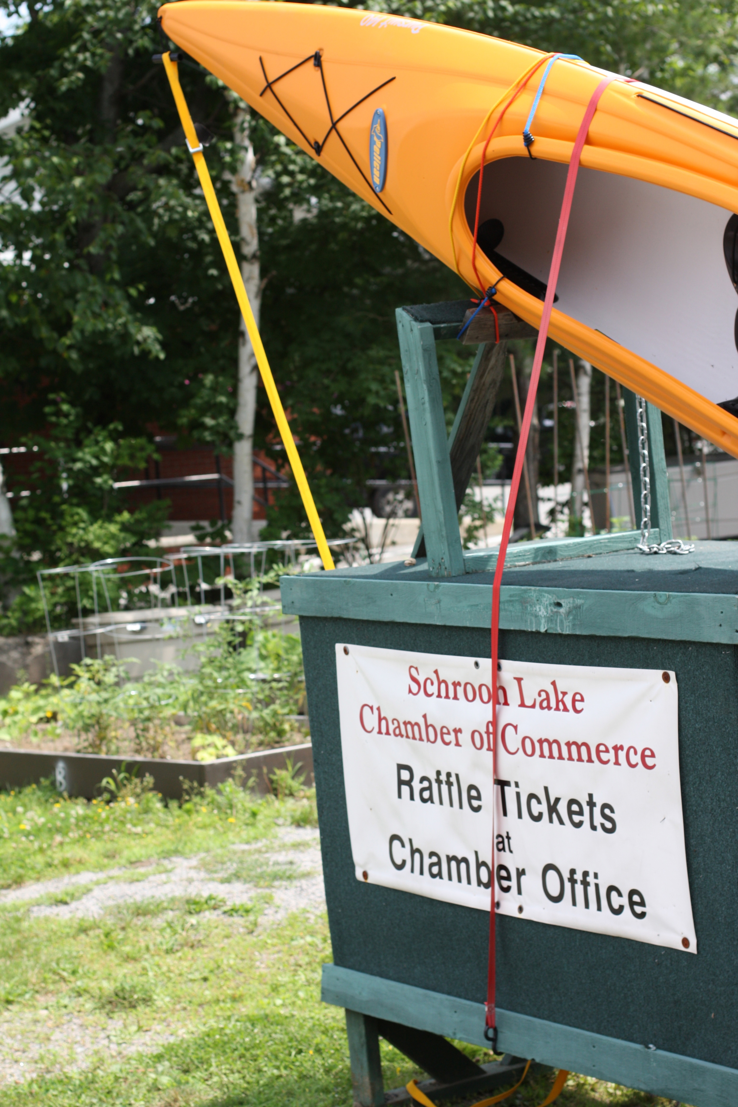 Buy your raffle tickets  for the annual Kayak Raffle. Proudly sponsored by the Schroon Lake Chamber of Commerce.