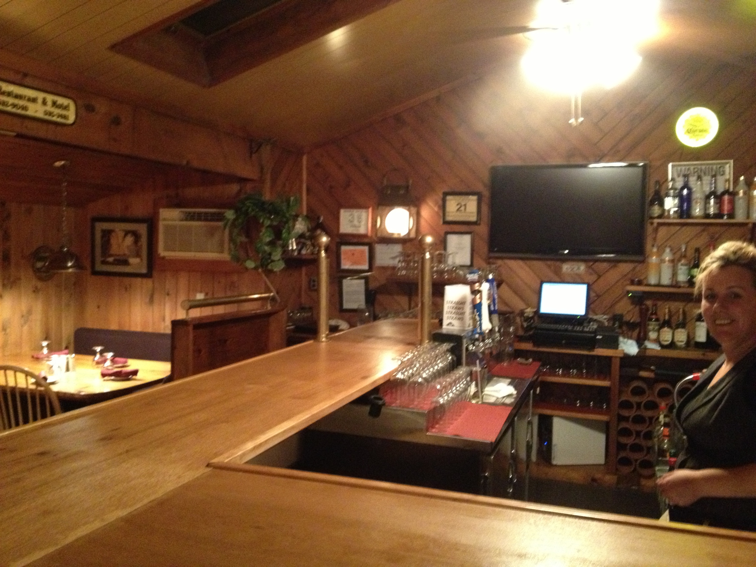 The newly, expanded bar