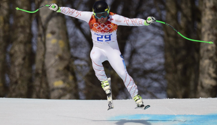 Andrew Weibrecht, Silver medalist, in Alpine Skiing