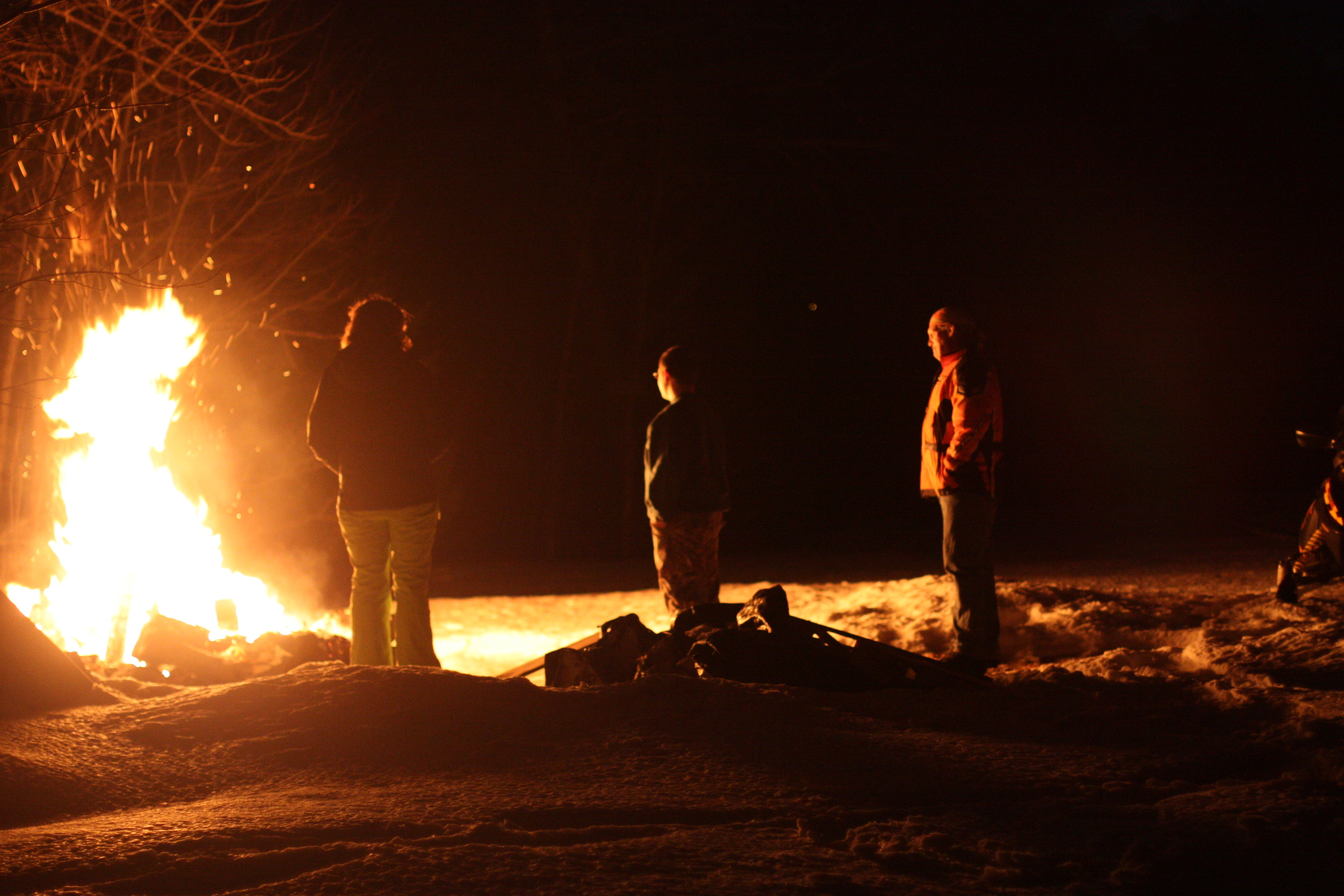 Bonfire (Courtesy Drew Hanchett) at the Schroon Lake Fish & Game Club