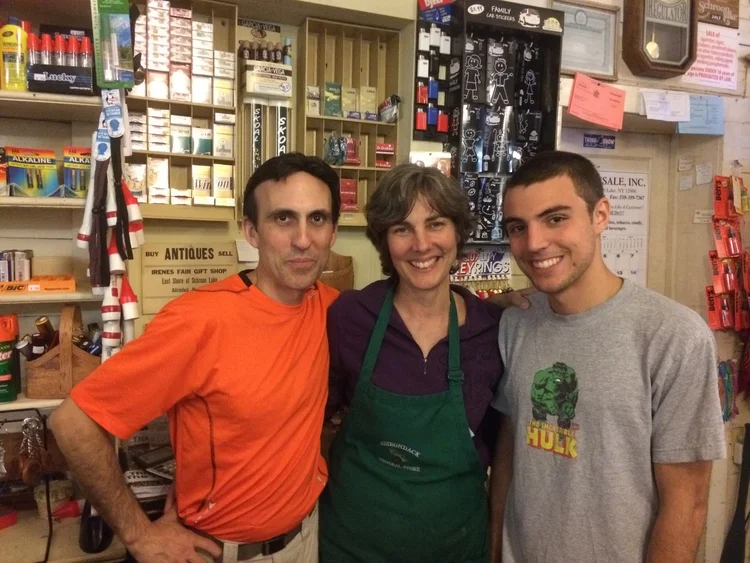 Robert, Maureen and Oliver at their store in the summer of 2014. Schroon Laker Collection. All Rights Reverved