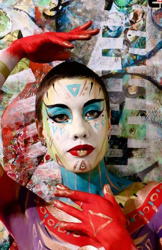 Bodypaint by Stephanie Anderson . 2014 Photo and artwork by Roxane Hollosi.