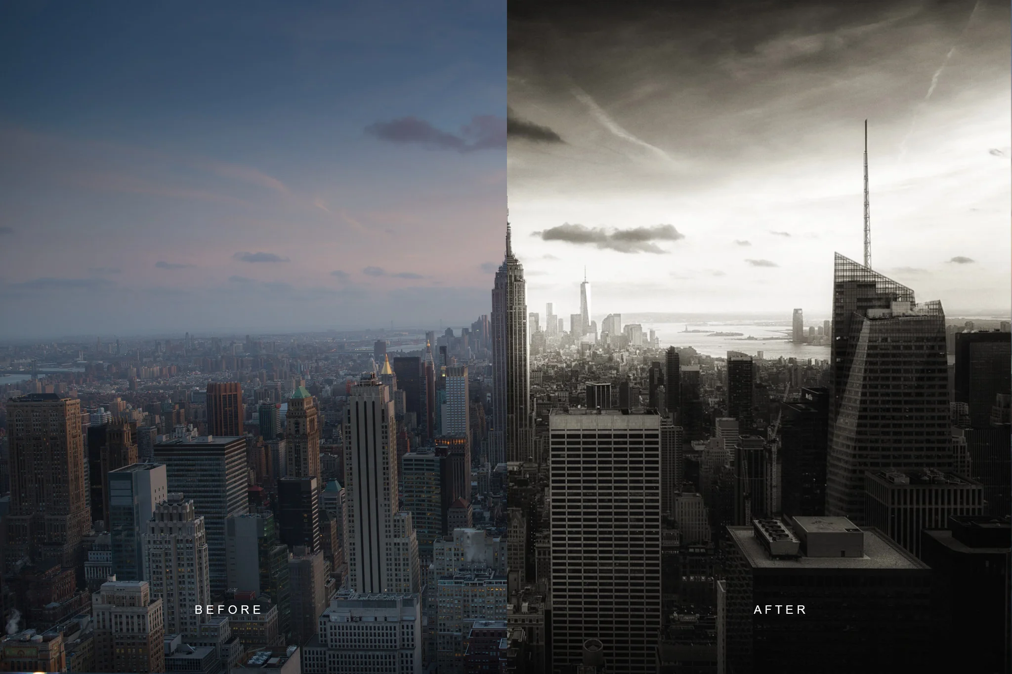 New York, New York: Before & after