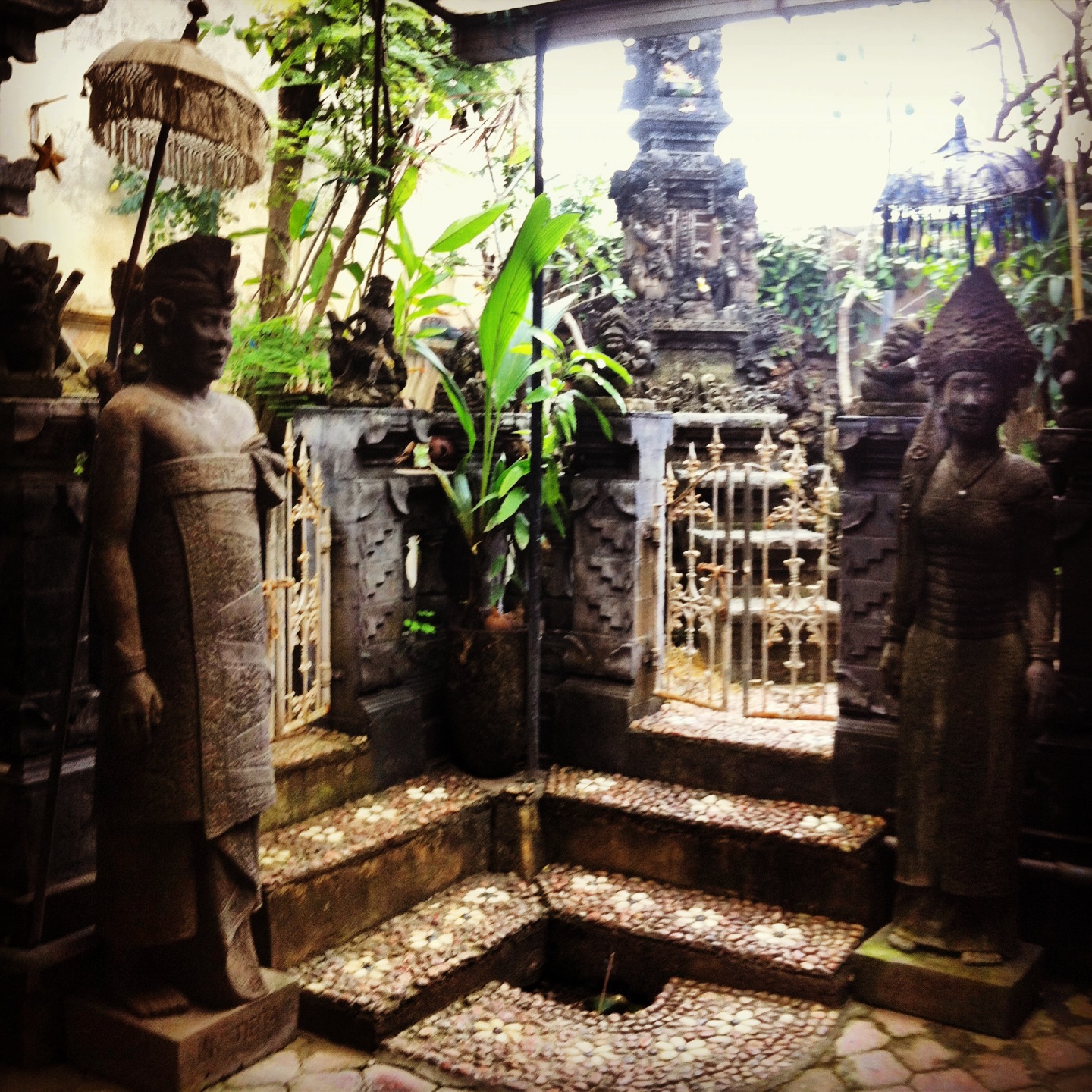 The family temple at the back of the store