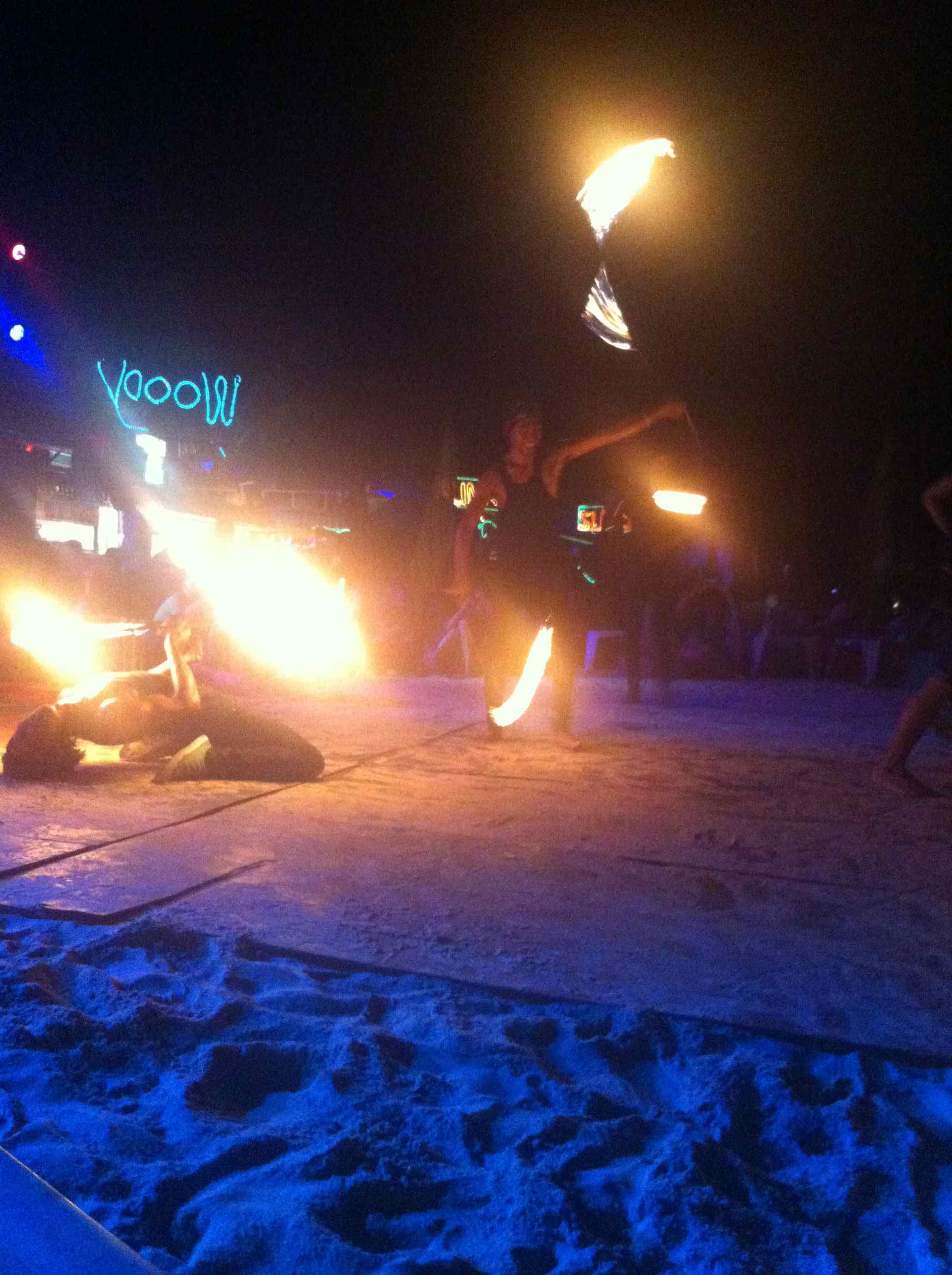 Fire Show on the Beach