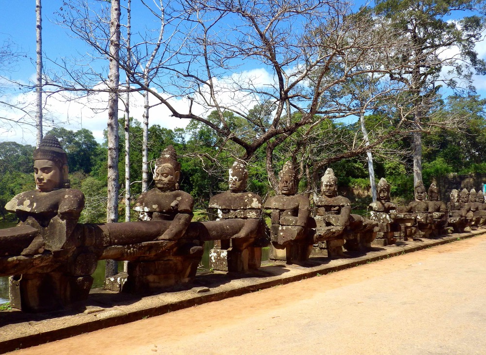 At the entrance of the Bayon Temple complex