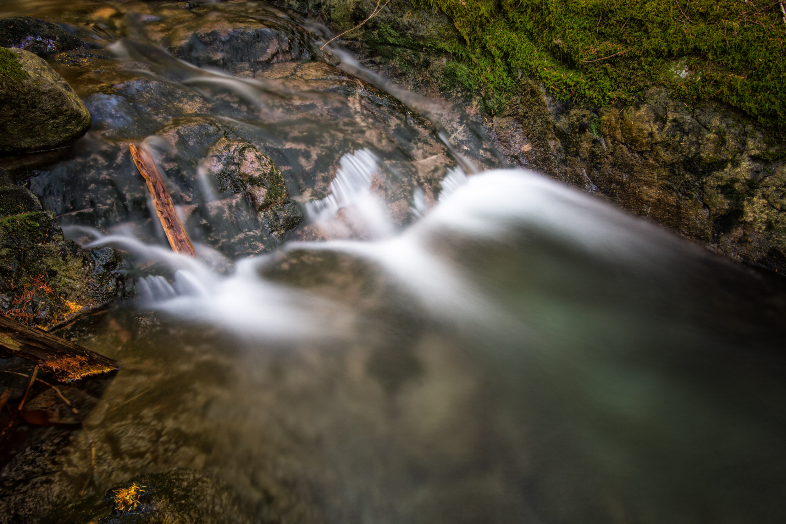 Cascade with wood