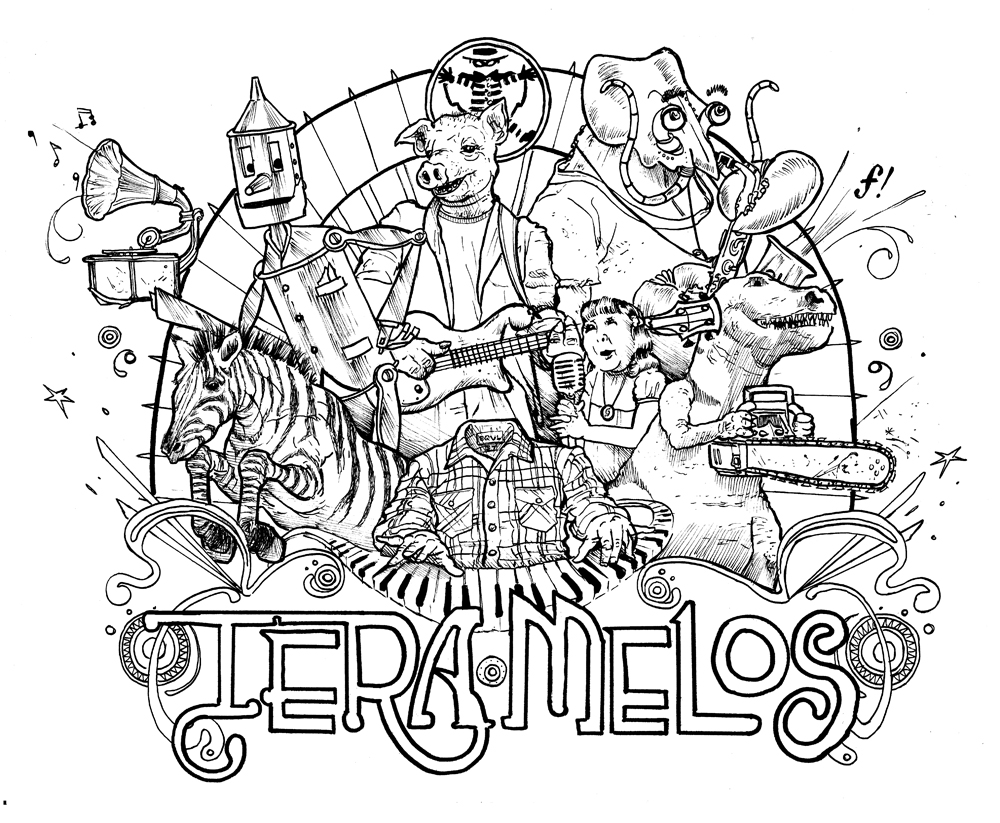 'Untitled' tee design for Tera Melos bundle.
