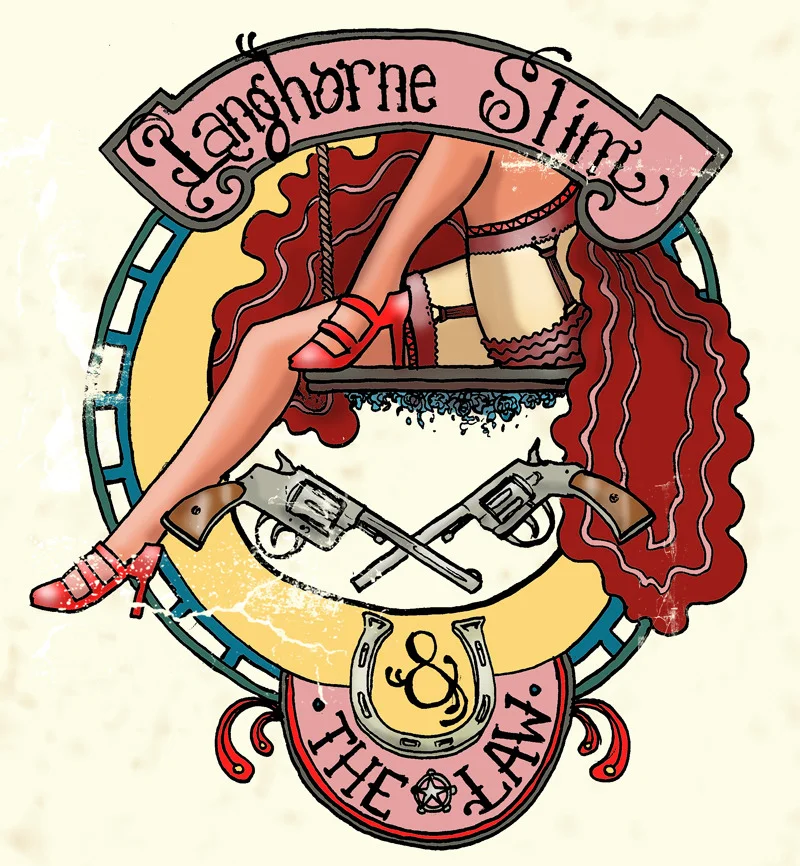 LANGHORNE SLIM and THE LAW : Leggy Lady (tee design)