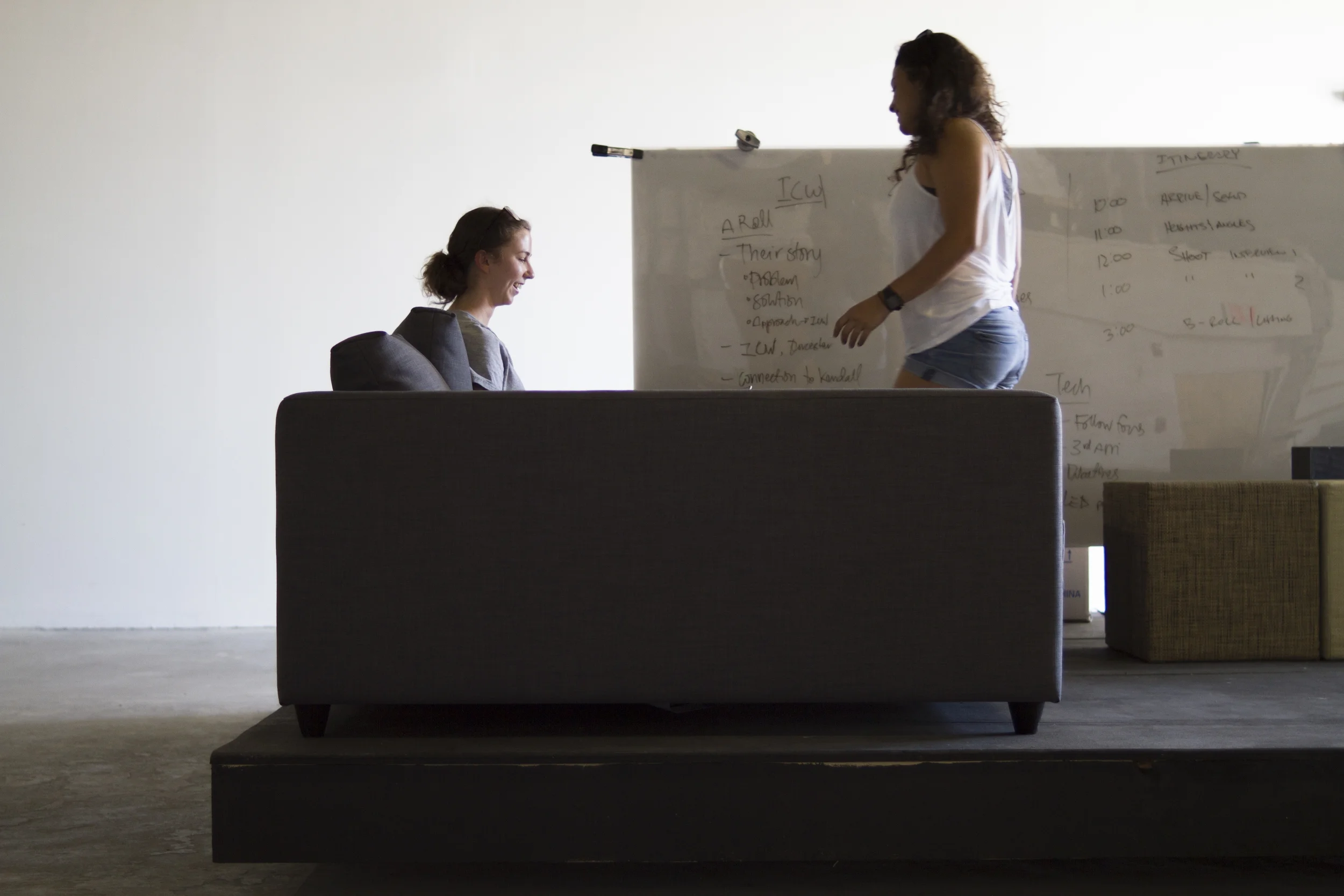 Lucy Rahner, intern, (Left) and Alicia Rodriguez, Production Assistant (Right)