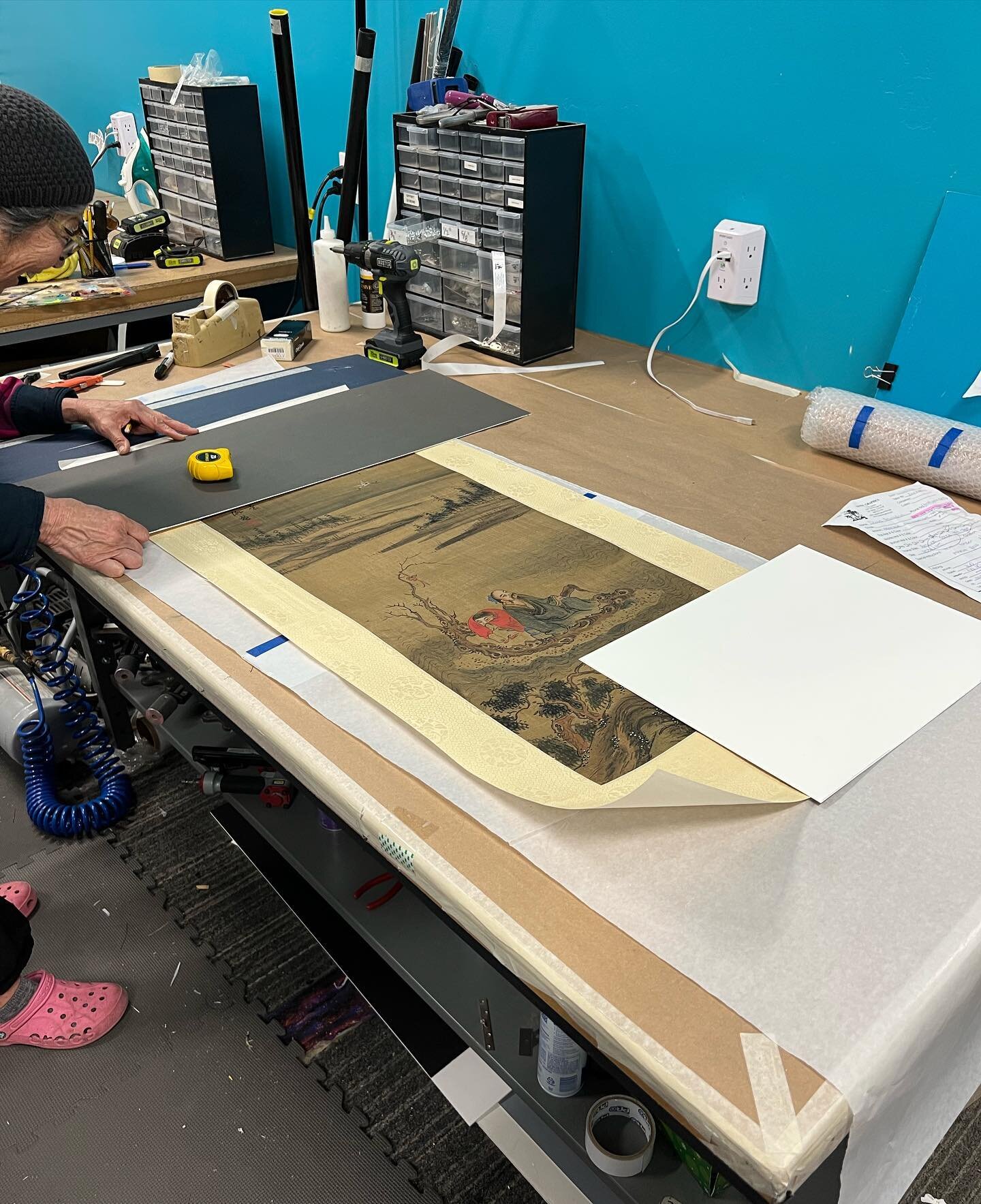 Always framing! Check out our latest reel to see the big reveal! 🖼️ 
&bull;&bull;
&bull;&bull;&bull;
&bull;&bull;
#aztecgraphics #pacificbeach #pacificbeachbusiness #posters #prints #art #sandiego #framing #customframing #sandiegoart #sandiegophotog