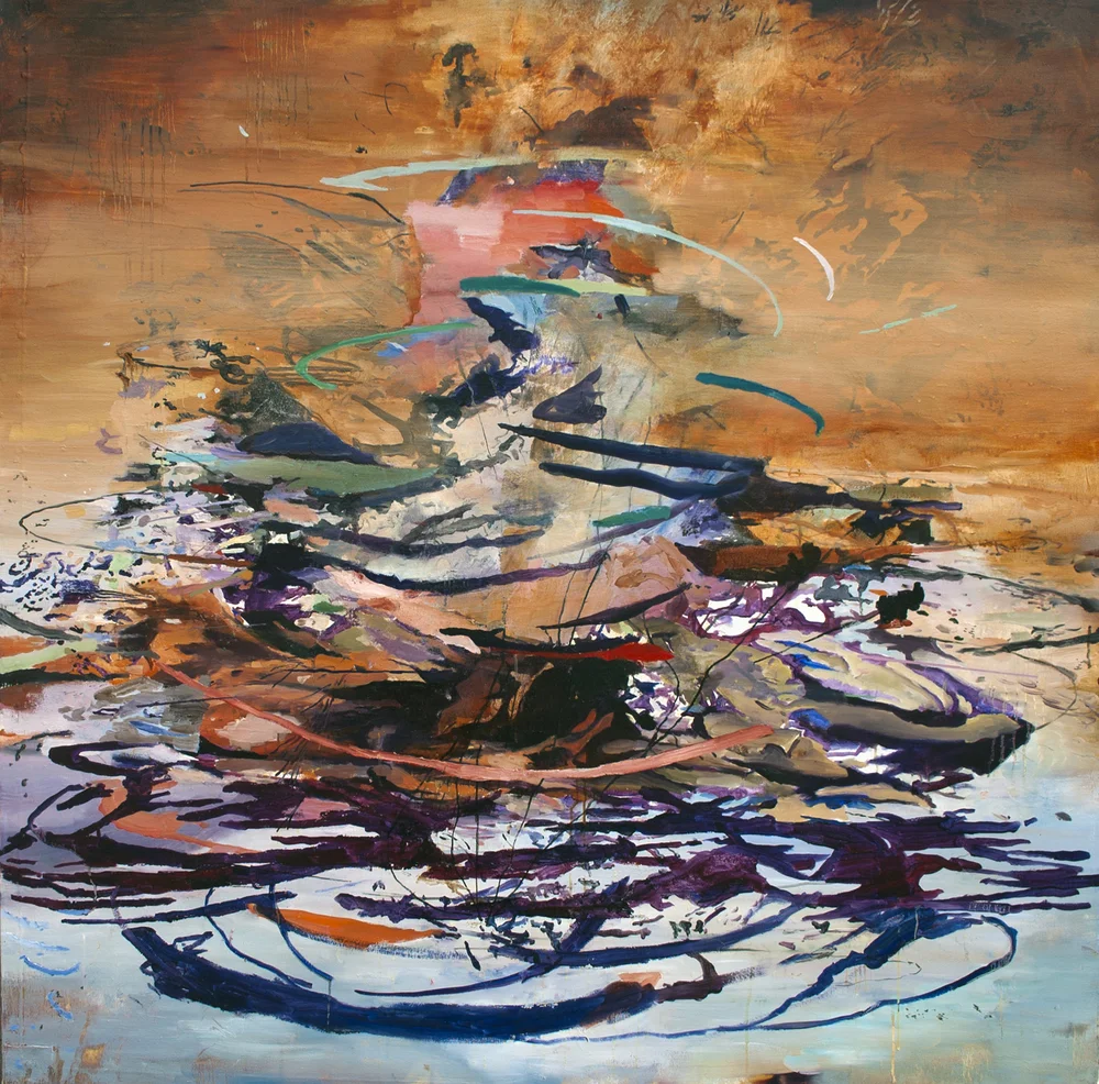 Cumulus I Oil, acrylic, ink on canvas, 52"x52", 2013
