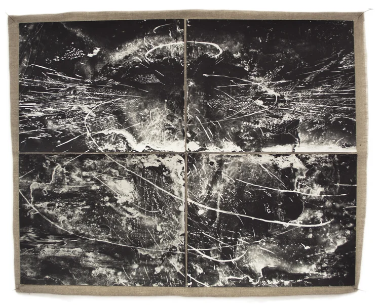 Paradigm , cliché-verre, gelatin silver print mounted on linen, 22x28". 2015
