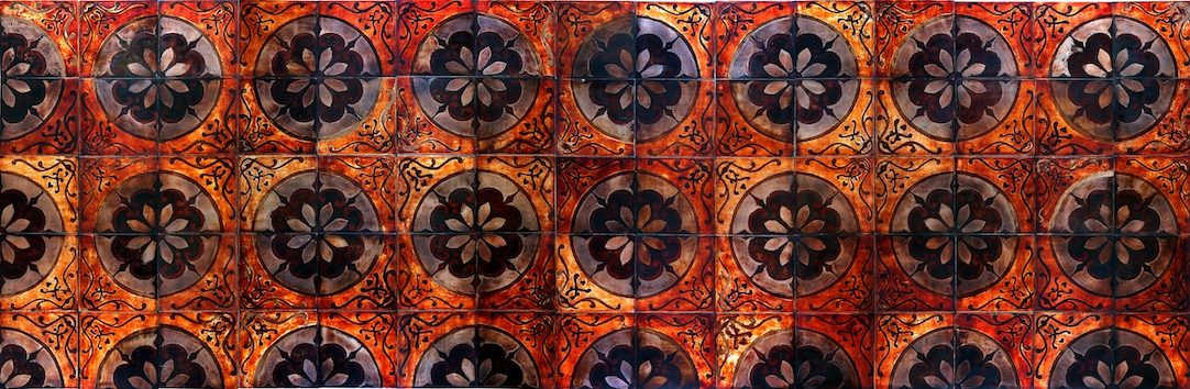 Cadastre Sơn ta on iron, 75 tiles, 20 x 20cm/ tile, 3m x 1m x 0,8m Hà Nội, 2009
