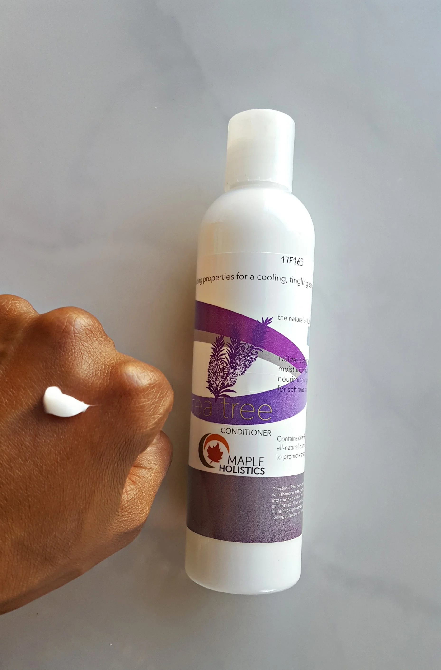 Tea Tree Conditioner - medium in consistency, but very concentrated (again, a little goes a long way, no need to over saturate).
