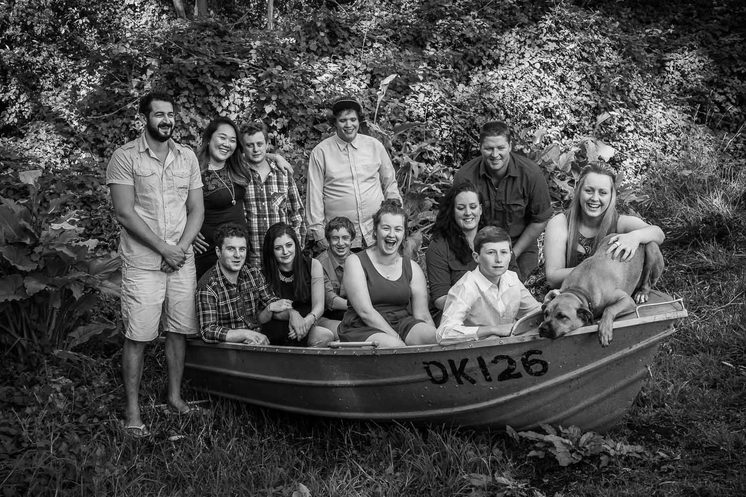 Family Portrait in an old dinghy