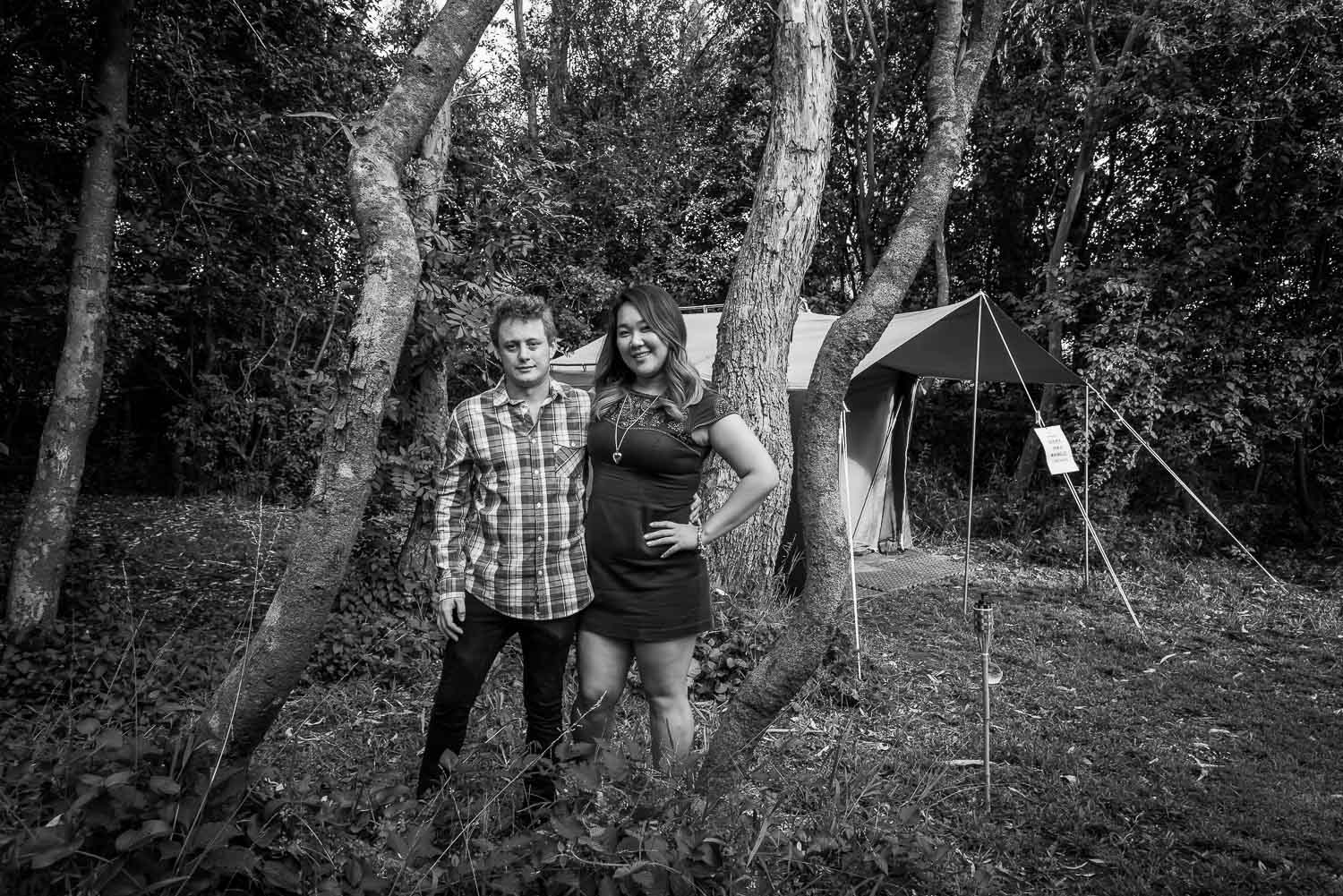 Young Couple at Bush Camp