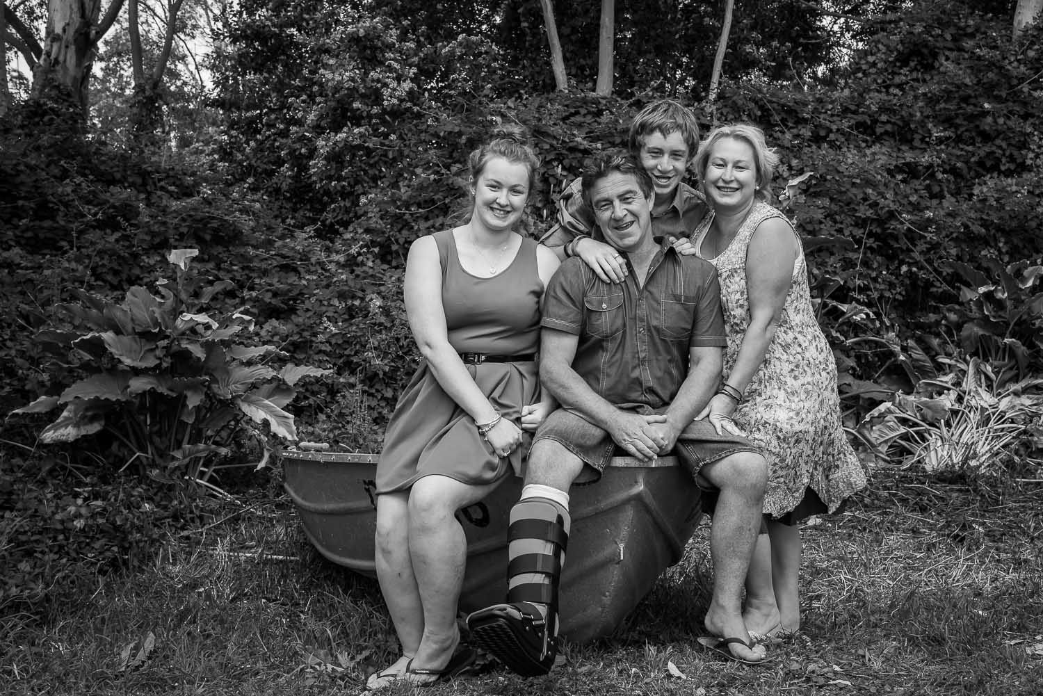 Relaxed Outdoor Family Portrait