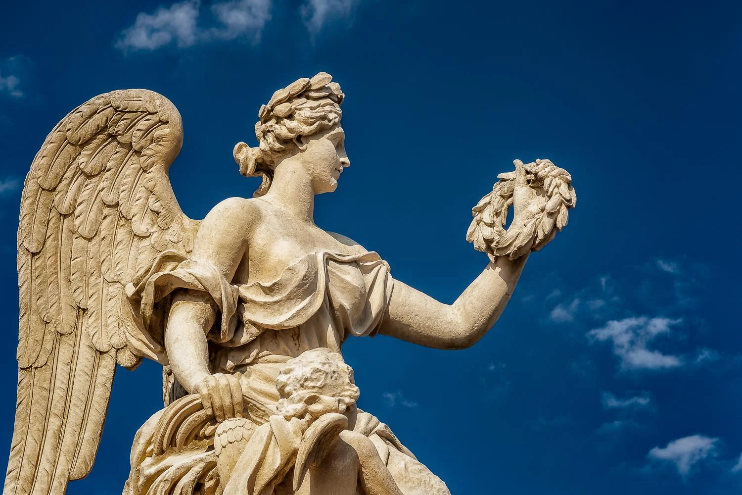 Angel and Wreath Statue, Versailles, France