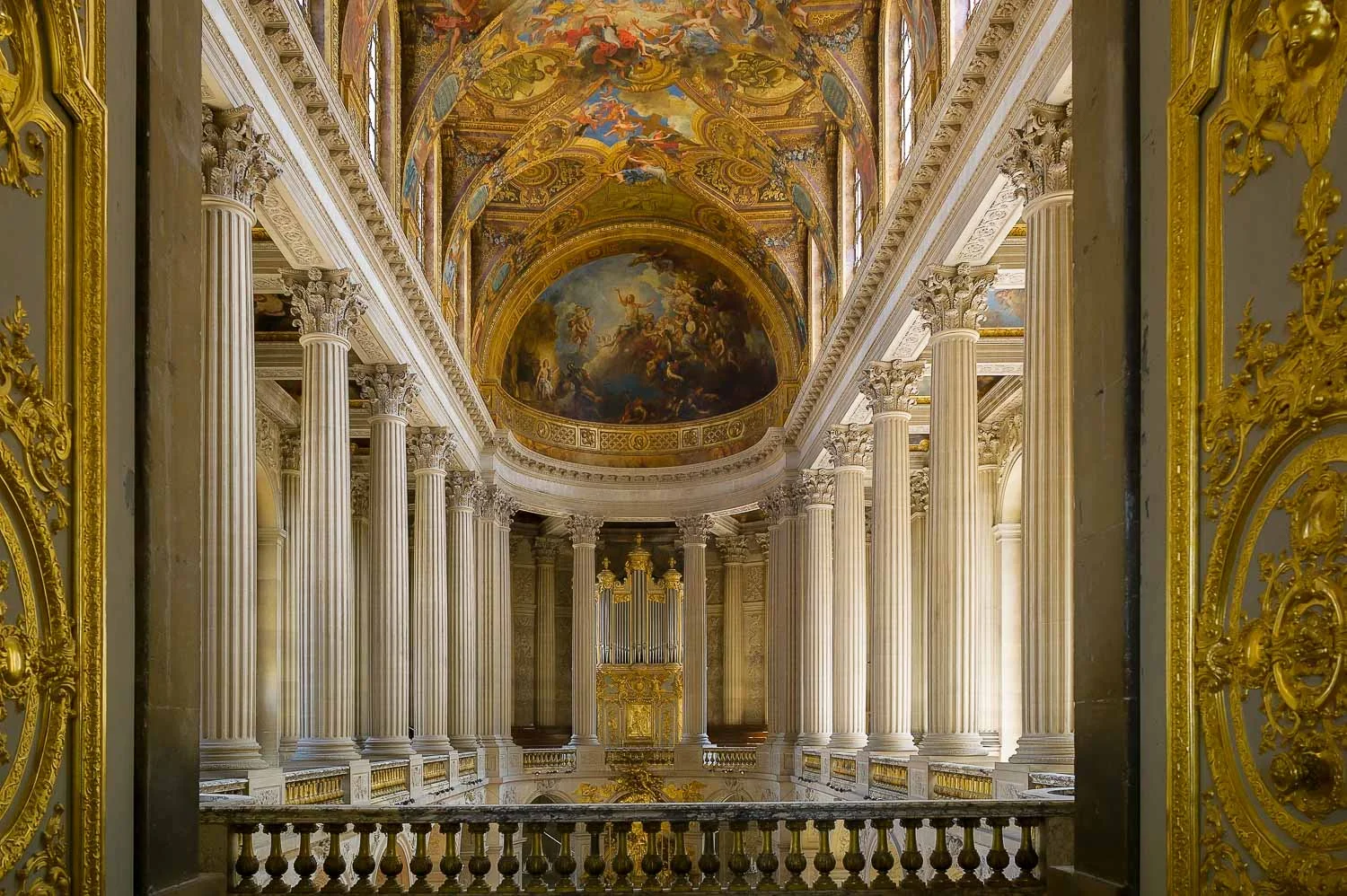 Statues and Gate, Palace of Versailles, France