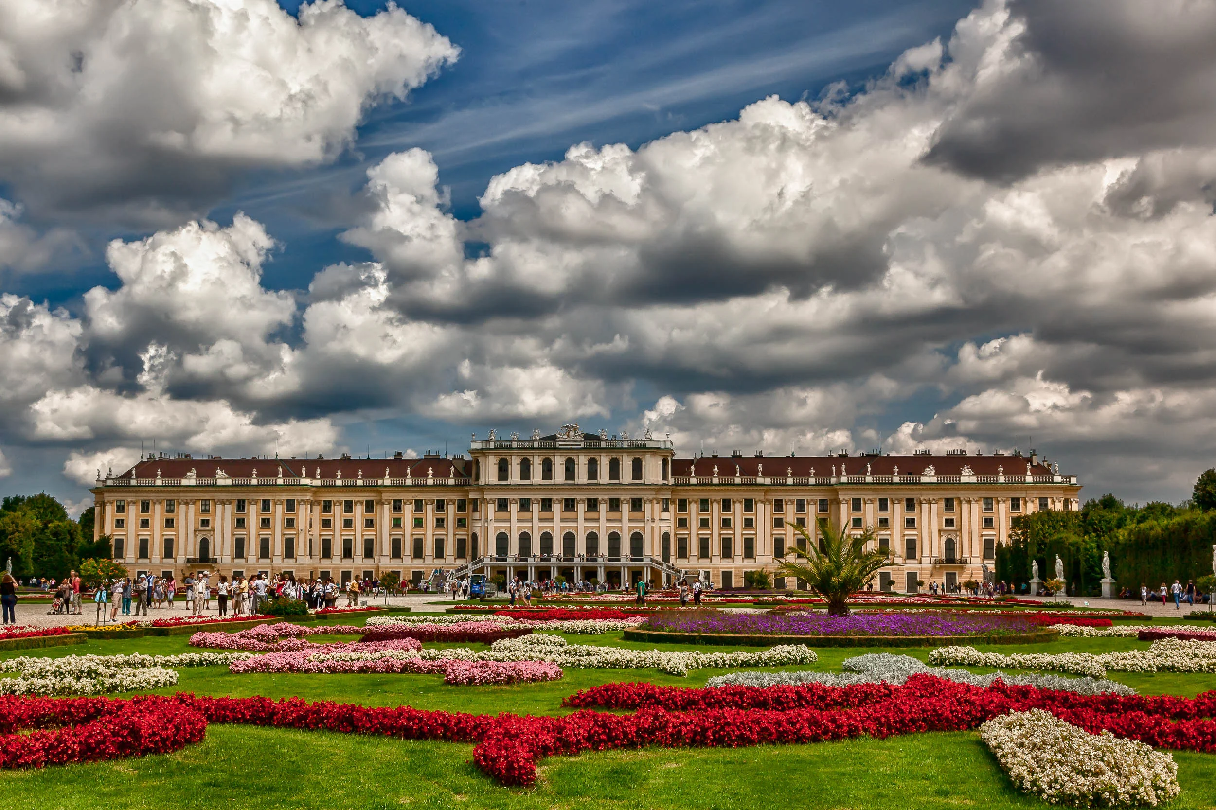 A summer's day in the gardens of Schonbrunn Palace, Vienna, Austria .