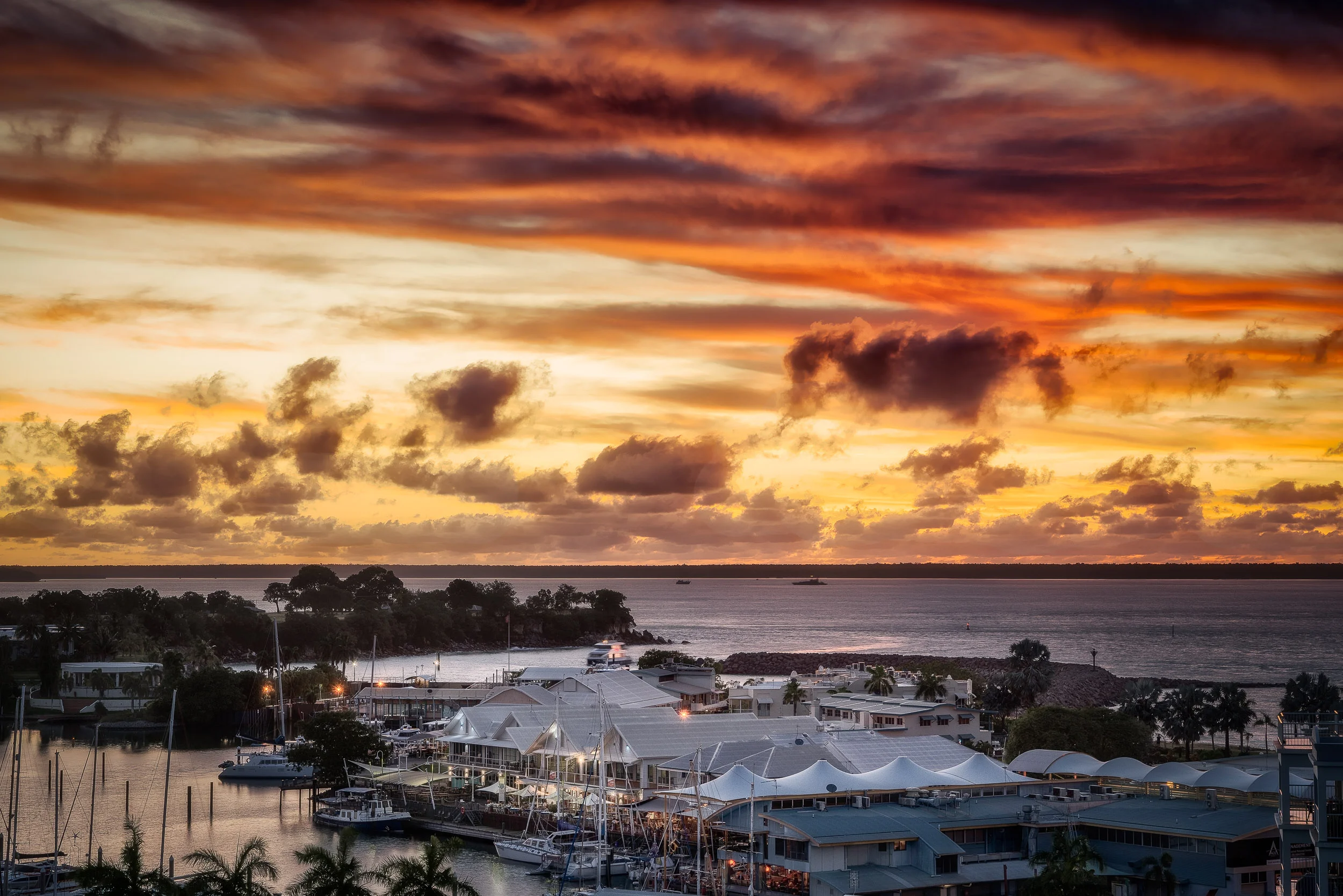 Sunset over Cullen Bay, Darwin