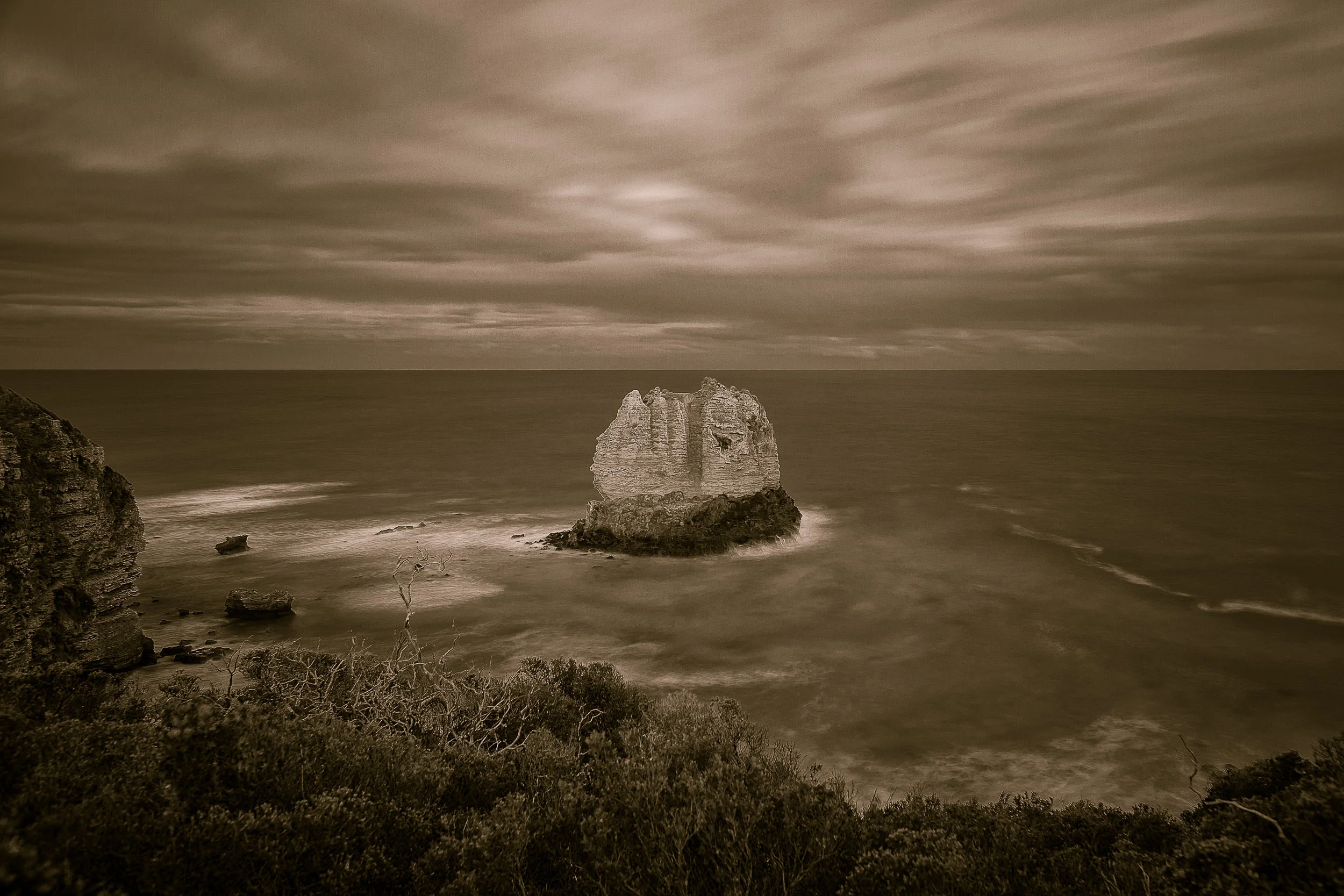Eagle Rock in the town of Aireys Inlet along the Great Ocean Road in Victoria, Australia .