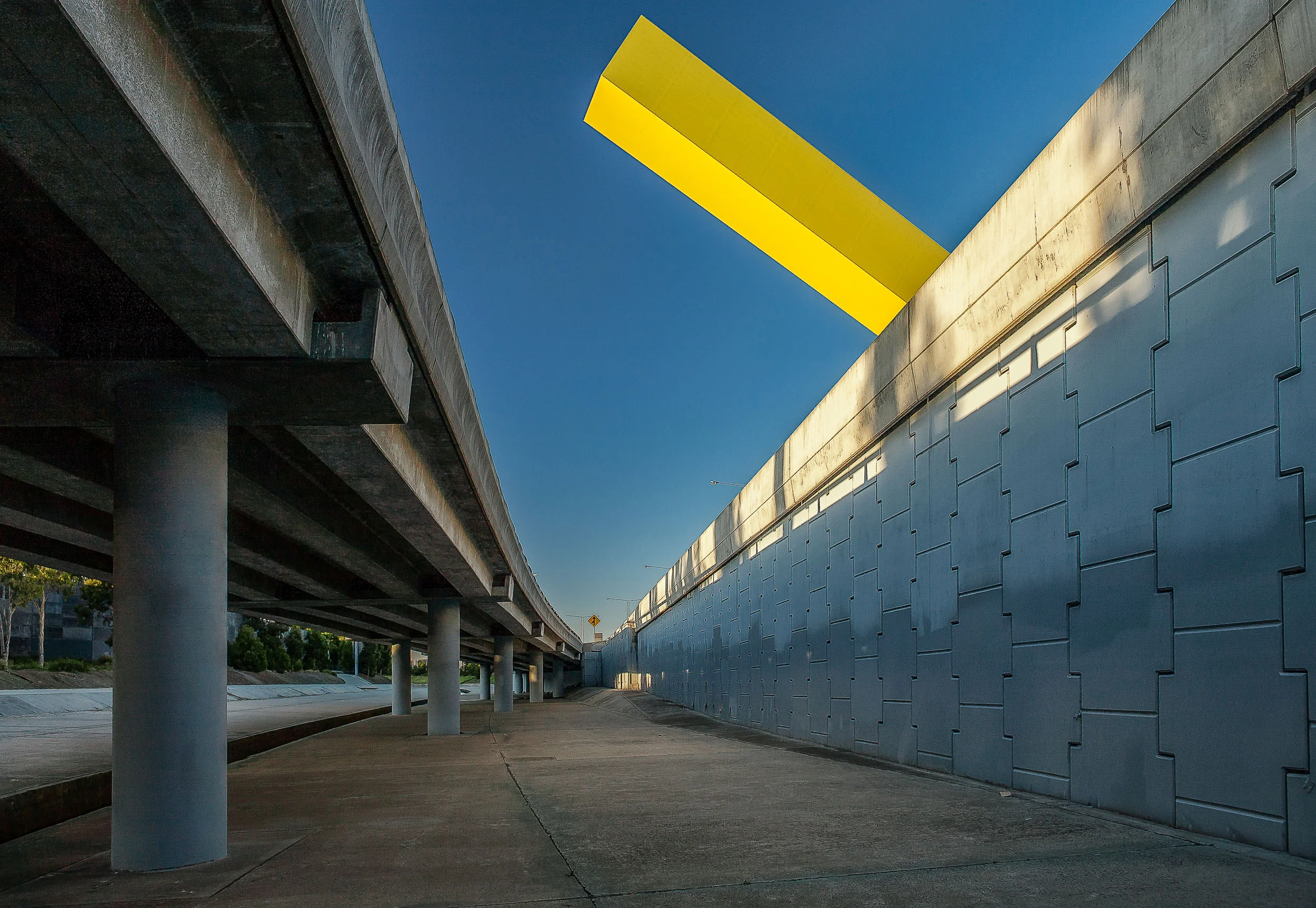 Hidden city view of an interesting urban landscape in Melbourne, Australia.