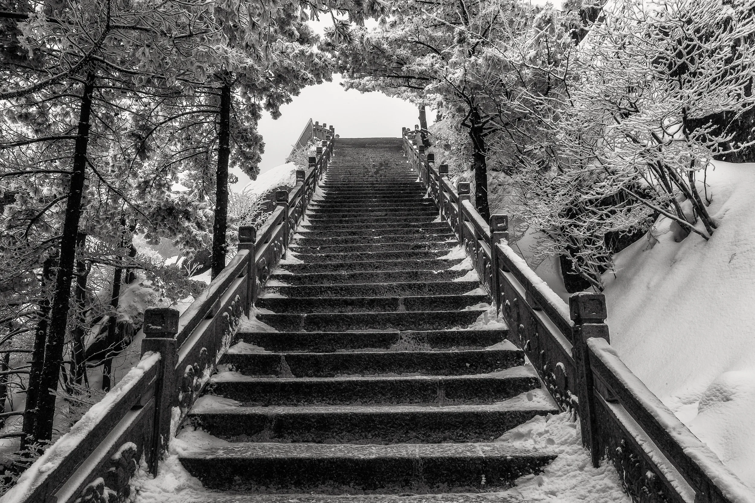 Pathways provide the traveller with both a perfect metaphor for life and a way across the spectacular scenery of Huangshan (i.e., Yellow Mountain) in Anhui Province, China.