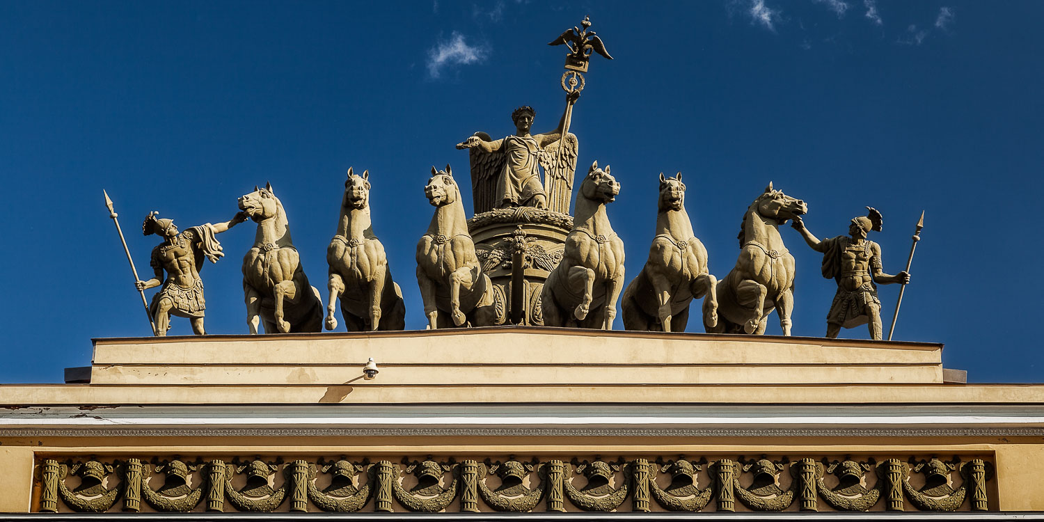 Statues, Palace Square, St. Petersburg, Russia