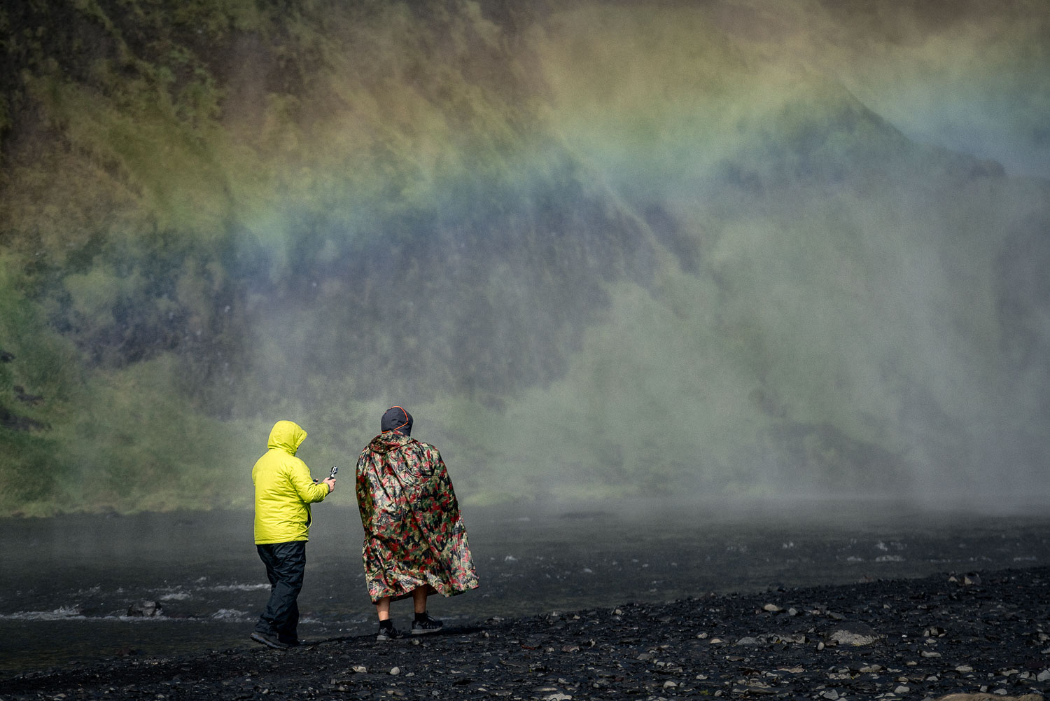 Spray at Skógafoss Waterfall, Iceland