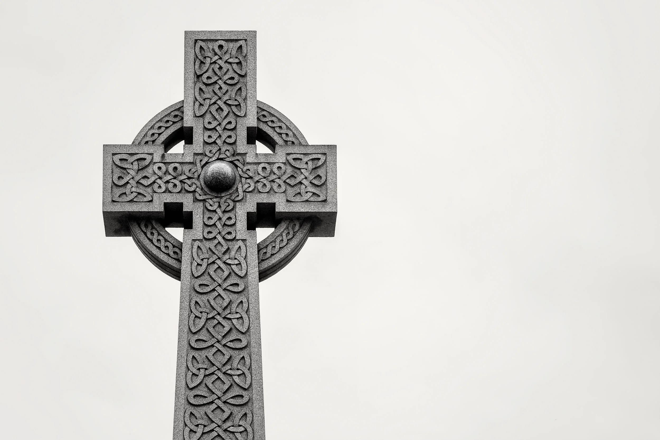 A stunning stone Celtic cross in Melbourne, Australia .