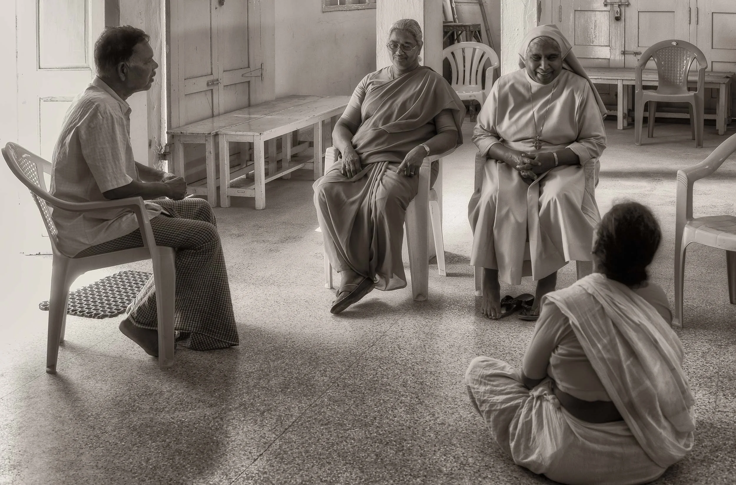 Conversation in Maria Purem village, named after my mother, near Chennai, India.