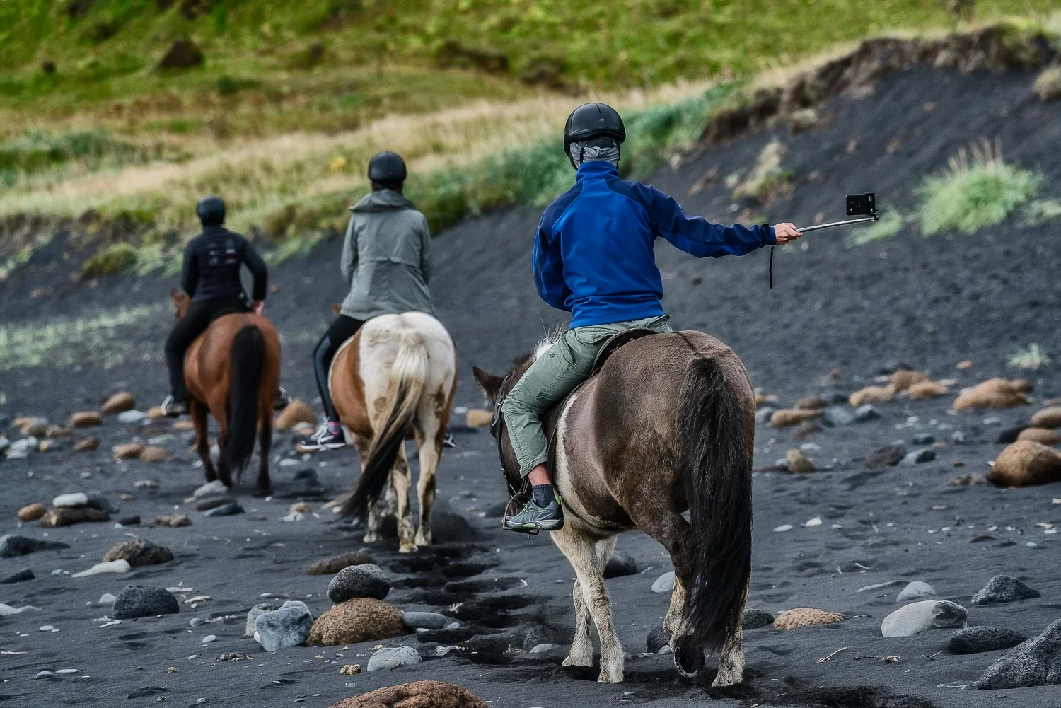Selfie Horse Riding, Reynisfjara, Iceland