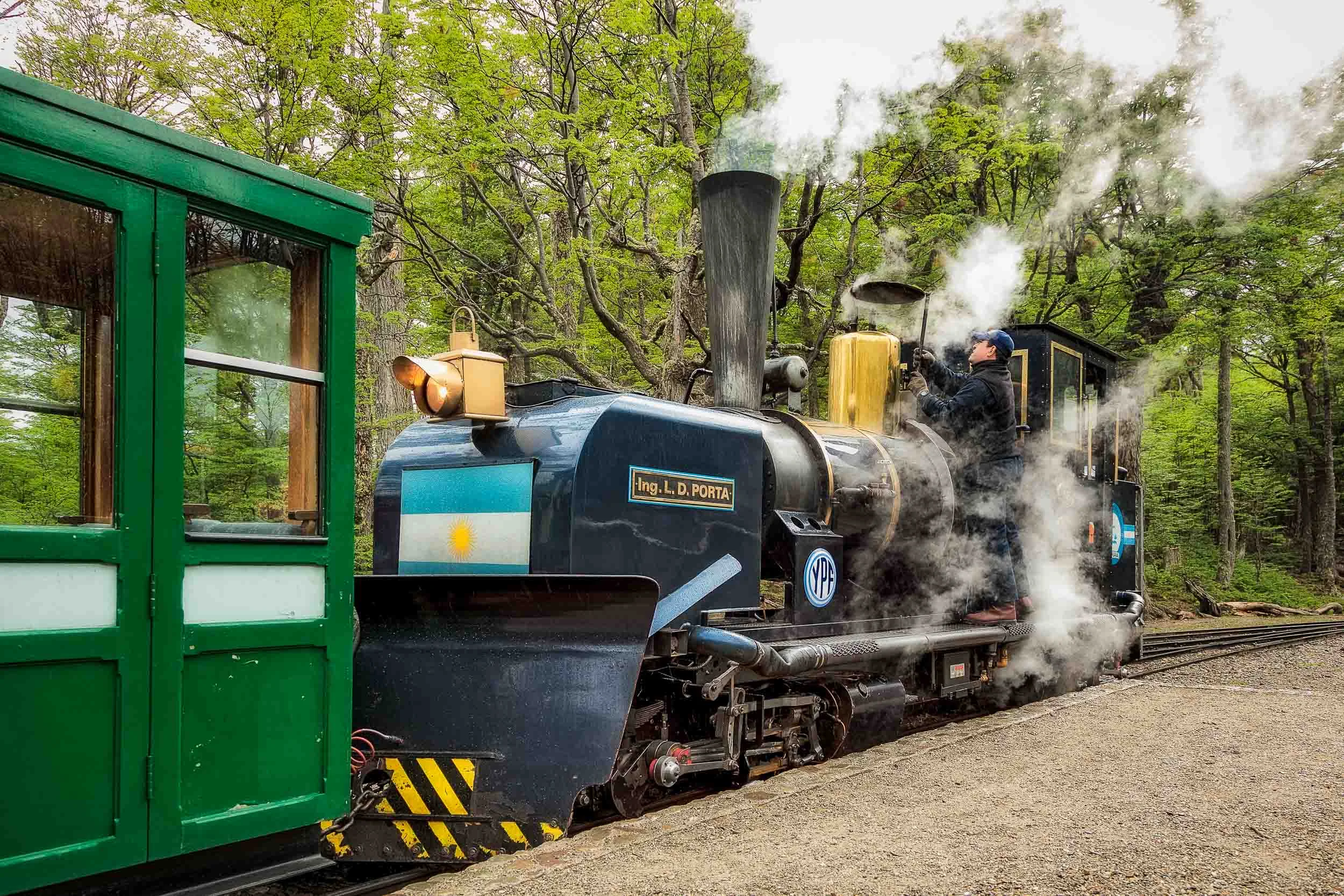 Engineer, Steam Train, Tierra del Fuego