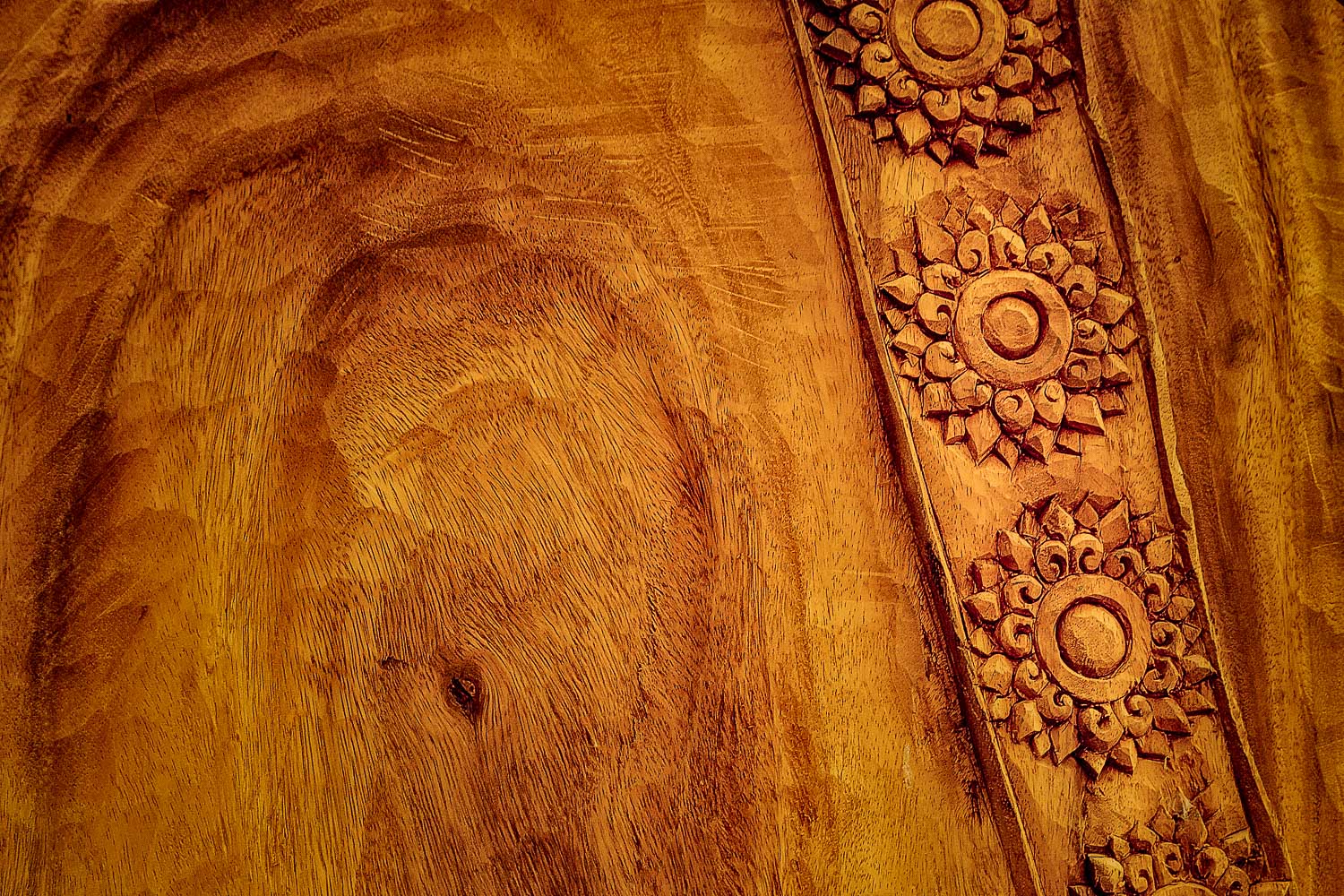 Wooden Buddha Detail, Thailand