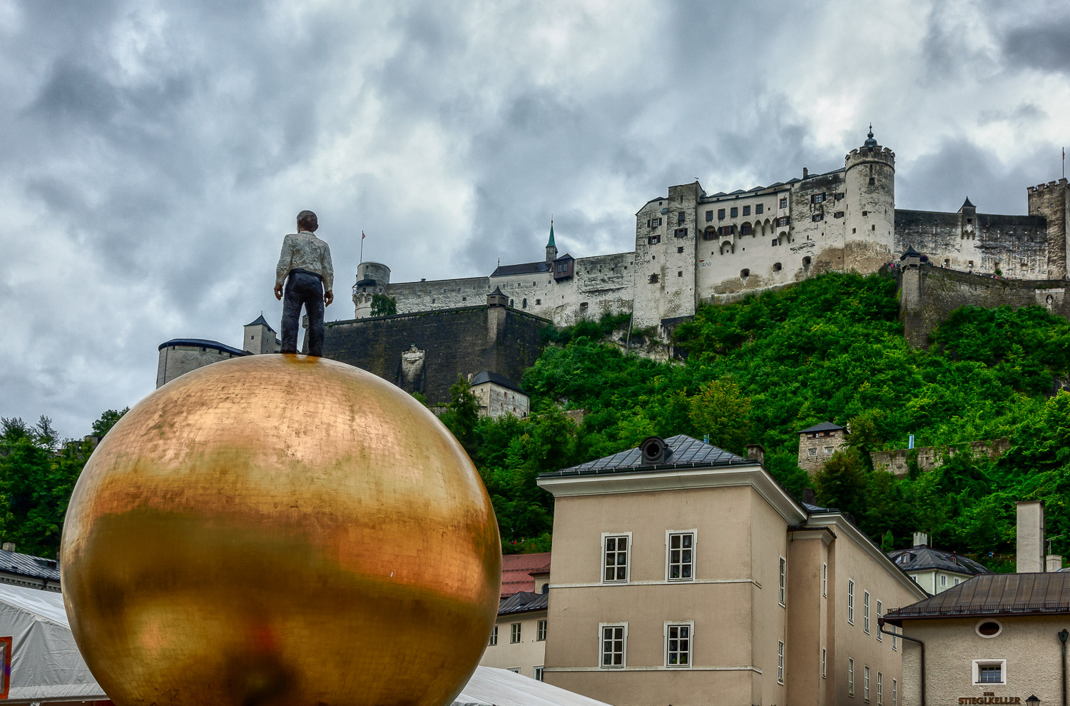 Dramatic View Of Hohensalzburg Fortress, Salzburg, Austria