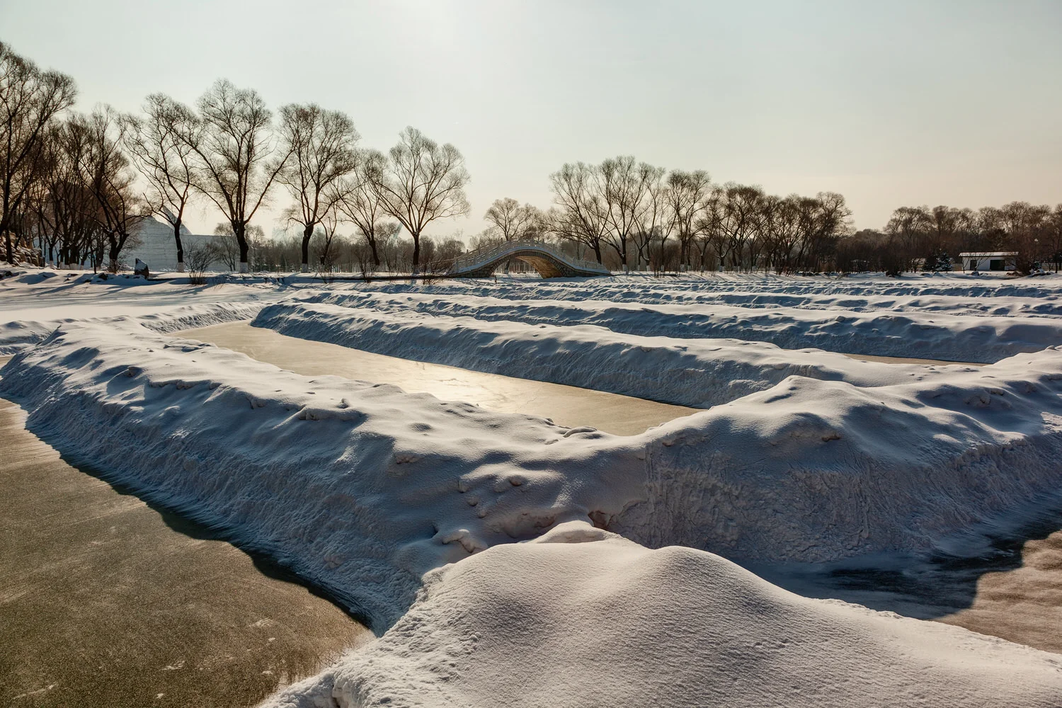 Color, shape, line and texture come together to produce an image at Snow World in Harbin , China that's based around composition.
