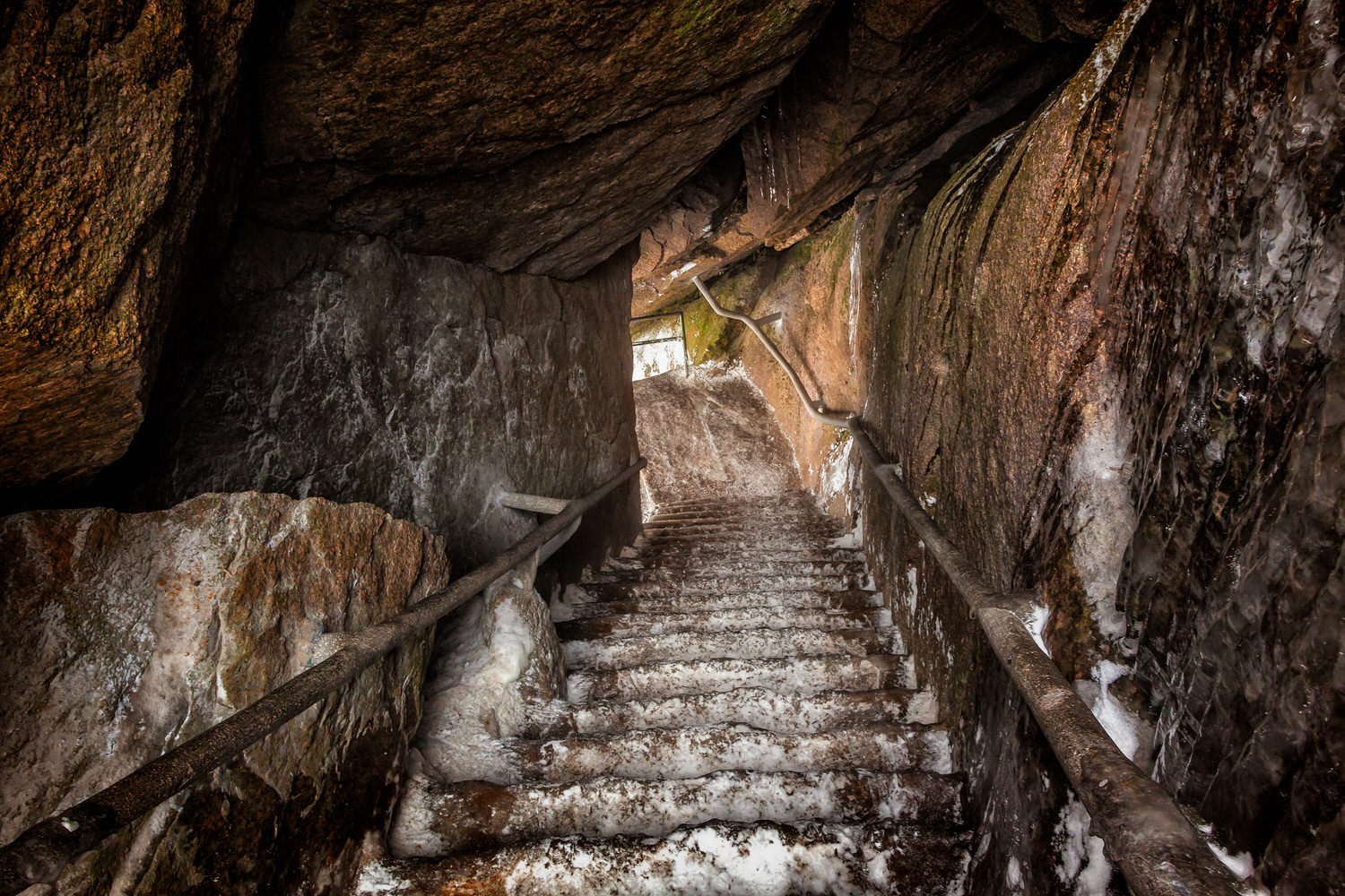 Tunnel and Staircase, Yellow Mountain, China