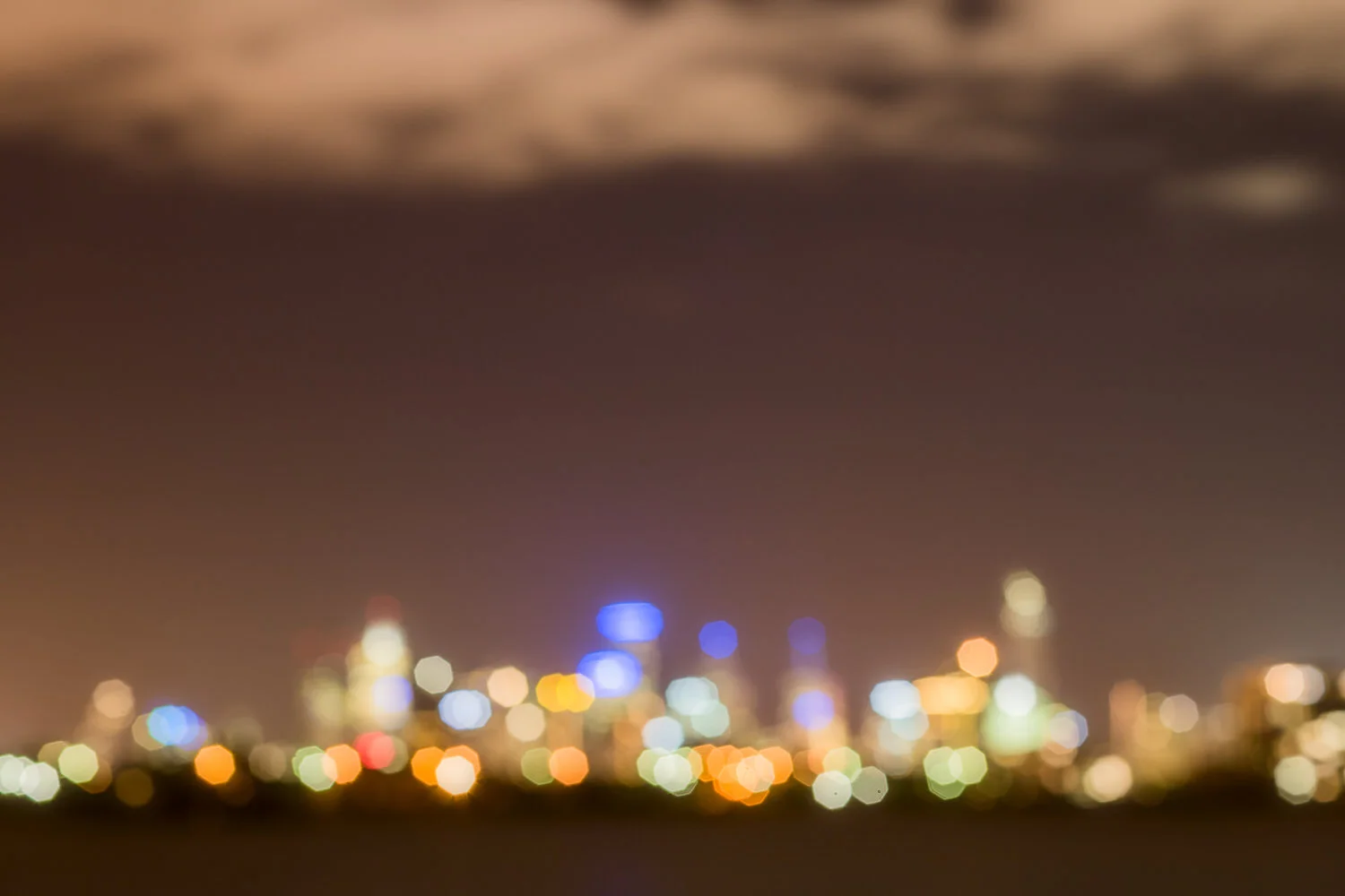 An abstract view of city lights in Melbourne, Australia .