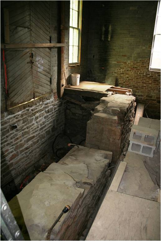 Pump House stone piers, 2005