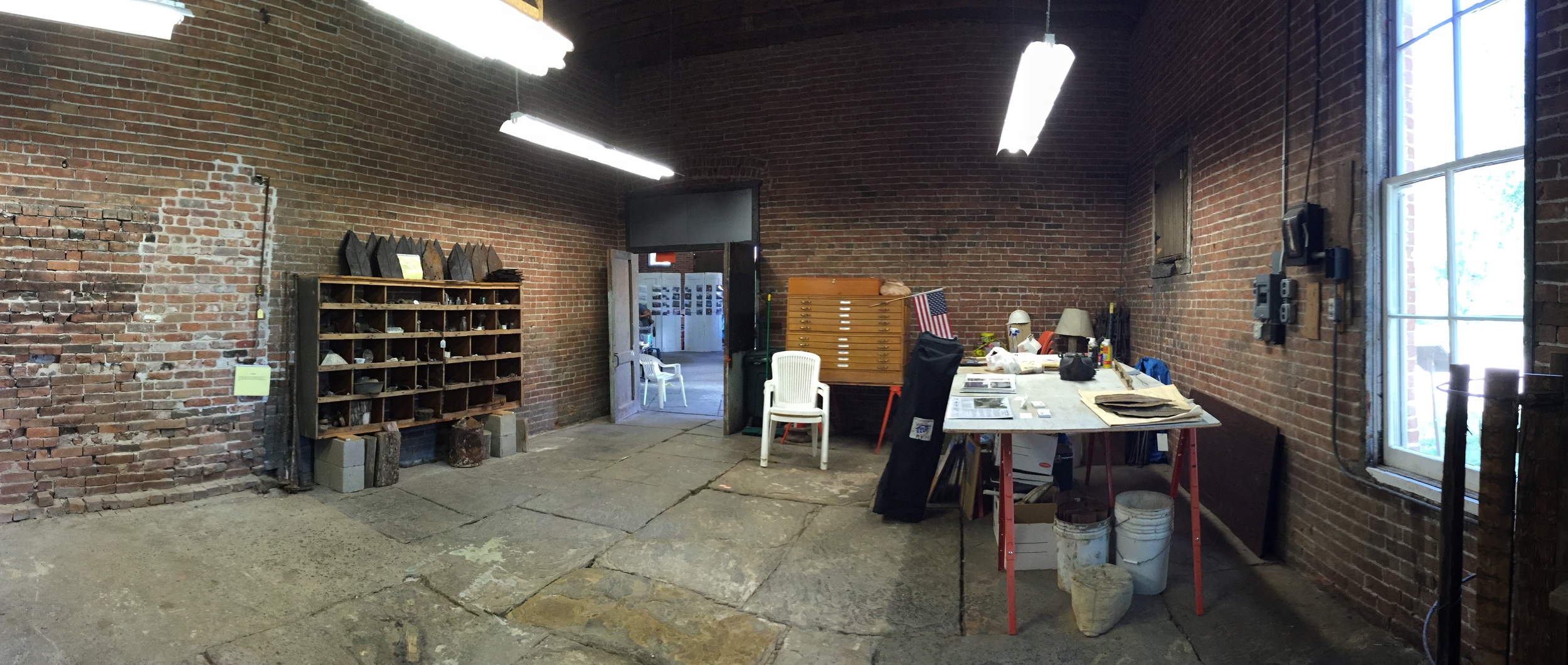 Panoramic photo of the filter room.