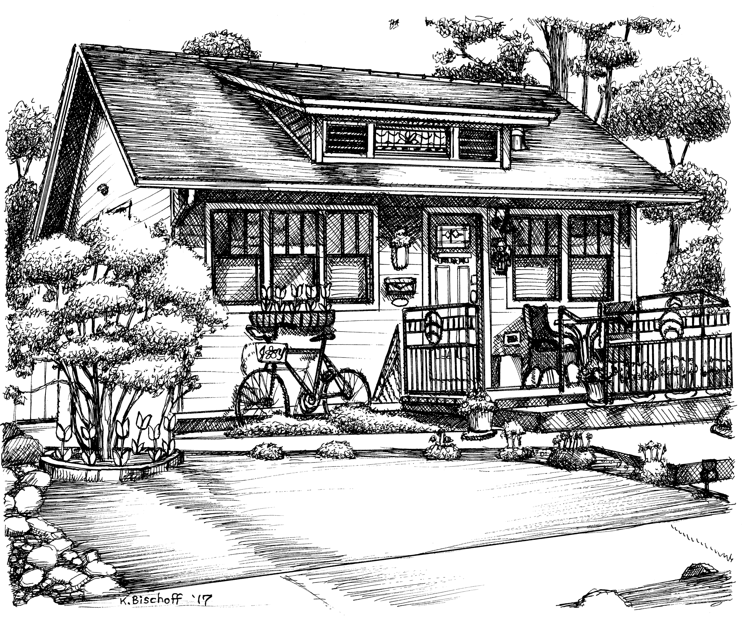 Historic Homes Tour Sketch 2017